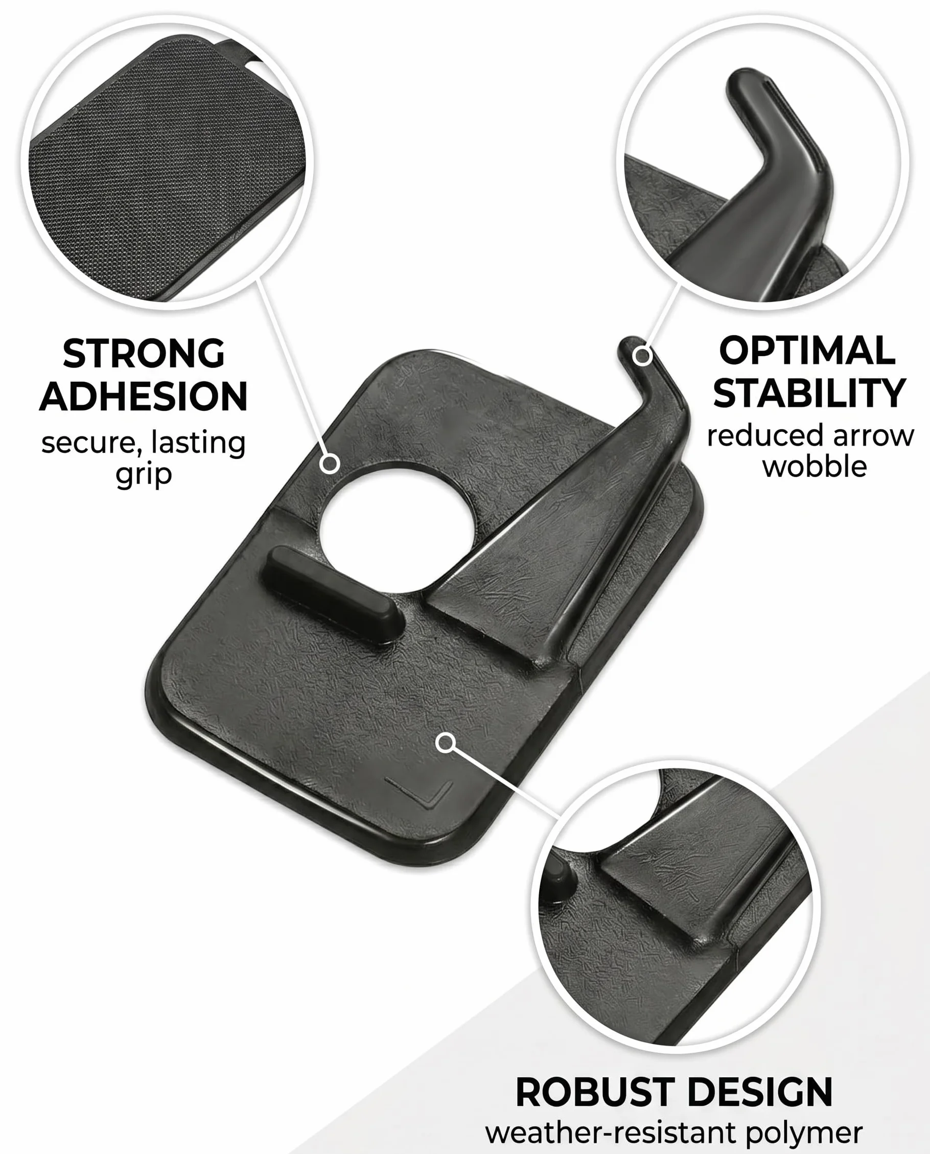 Porte-flèche Auto-adhésif Universel 6 Pièces pour Arc Recourbé & Longbow