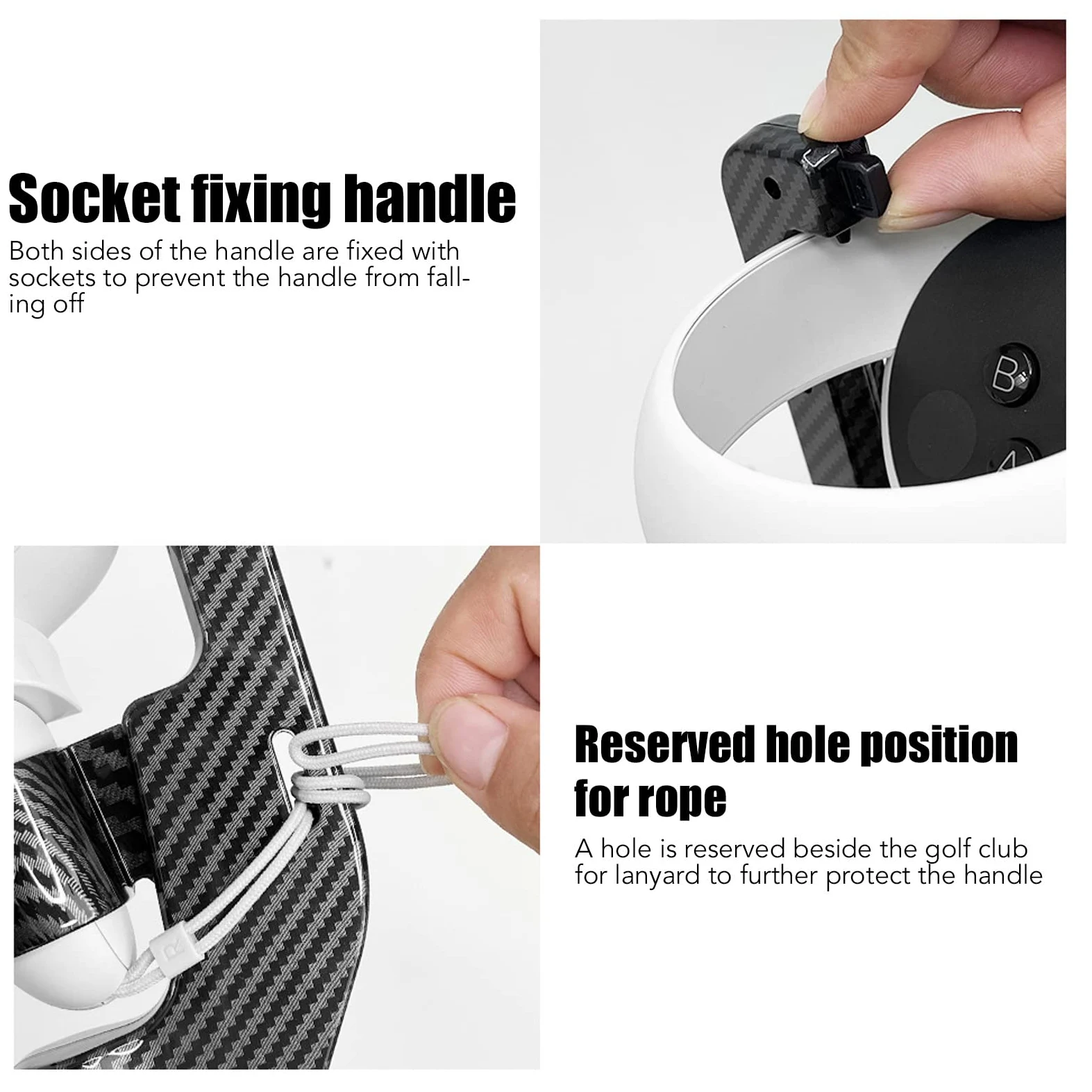 Extension de poignée de club de golf VR pour O Culus Q Uest 2 / O Culus Q Uest 1 / Rift S, adaptateur de fixation (bleu paon)