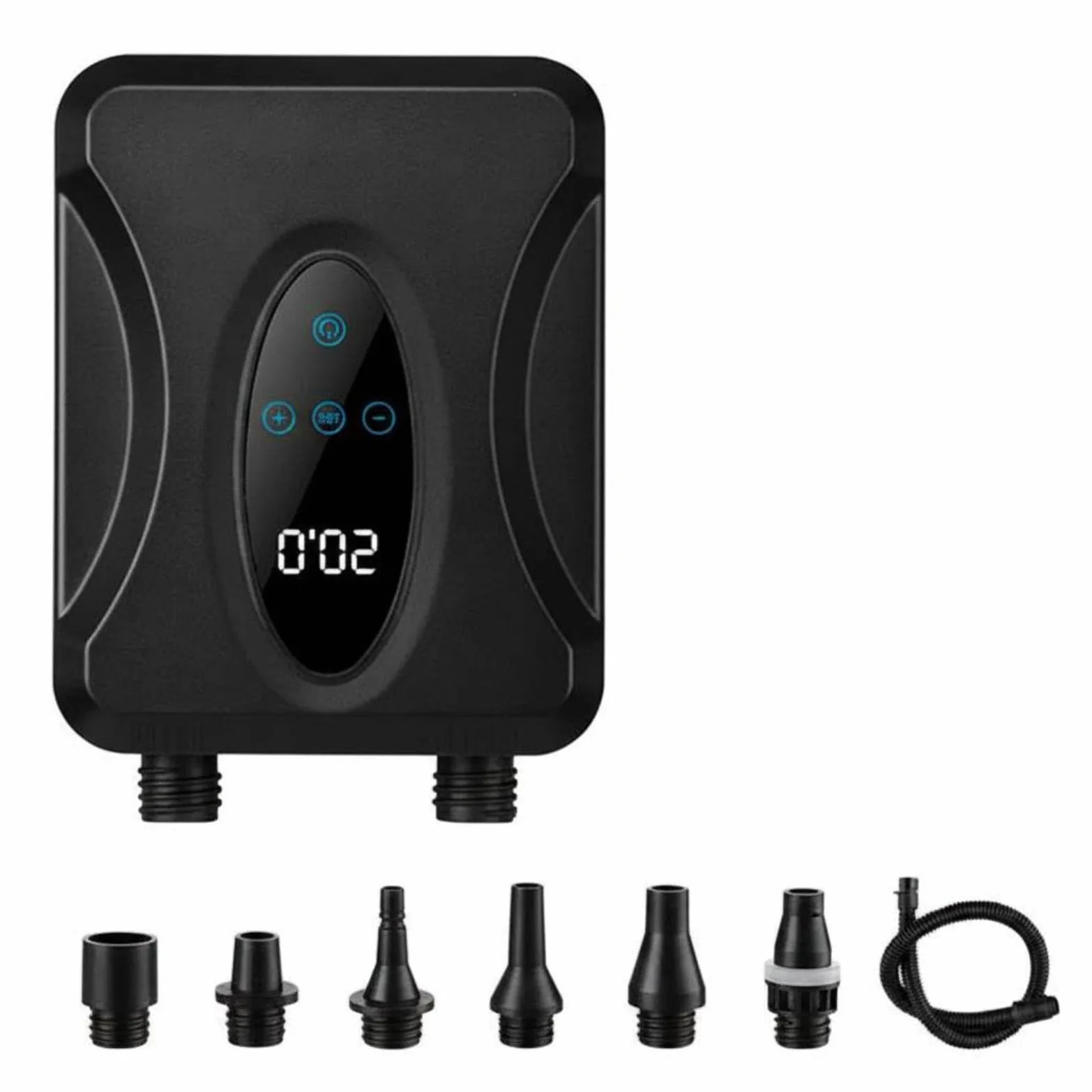 Pompe Électrique Gonflable Gonfleur Compresseur Souffleur Dégonflage Rapide et Pratique Réglage de Pression Jusqu’à 20 Psi Affichage Clair Plastique Adaptée au Plage Ends