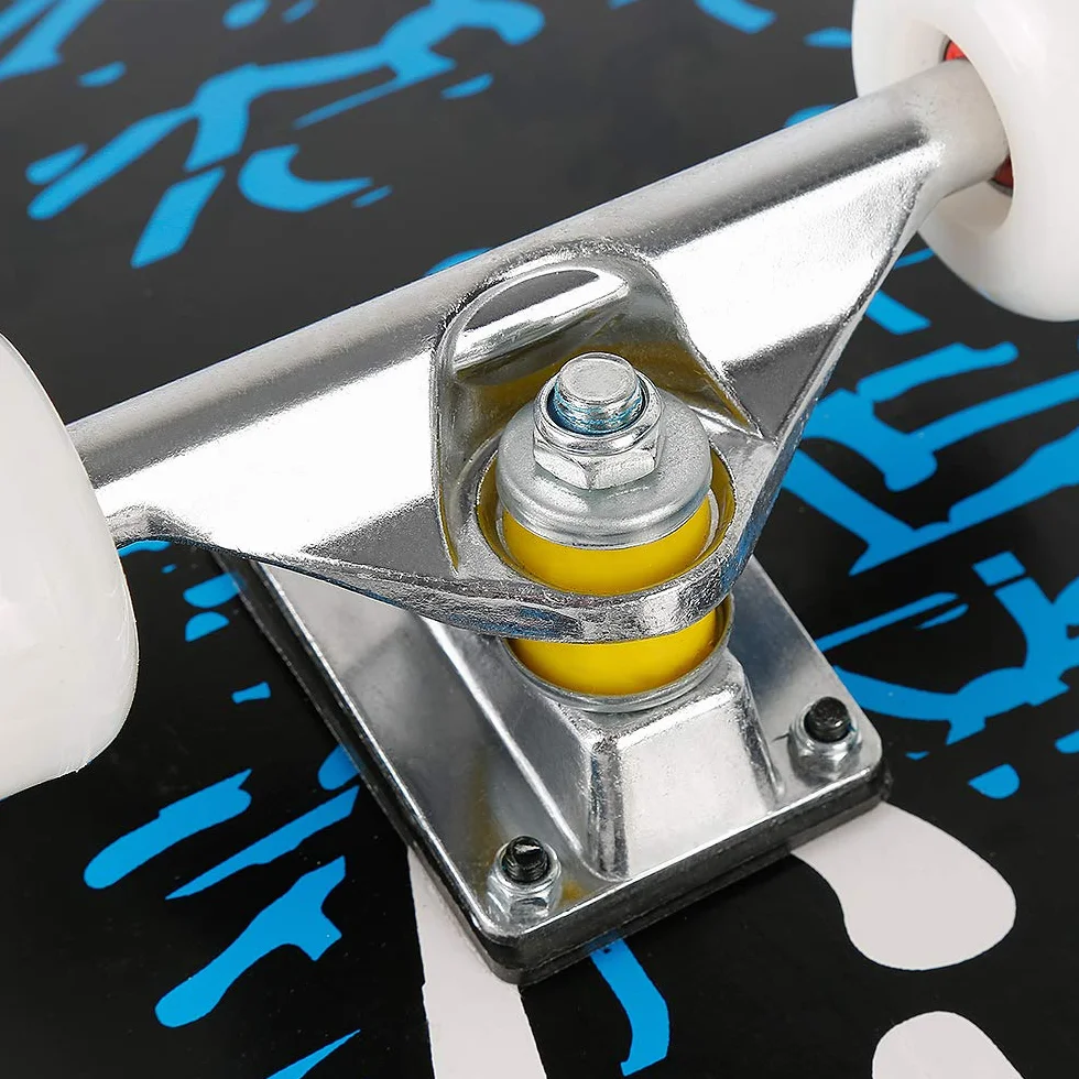 Skateboard Complet Double Kick Maple Deck Concave Cruiser pour Enfants Adolescents Adultes Débutants