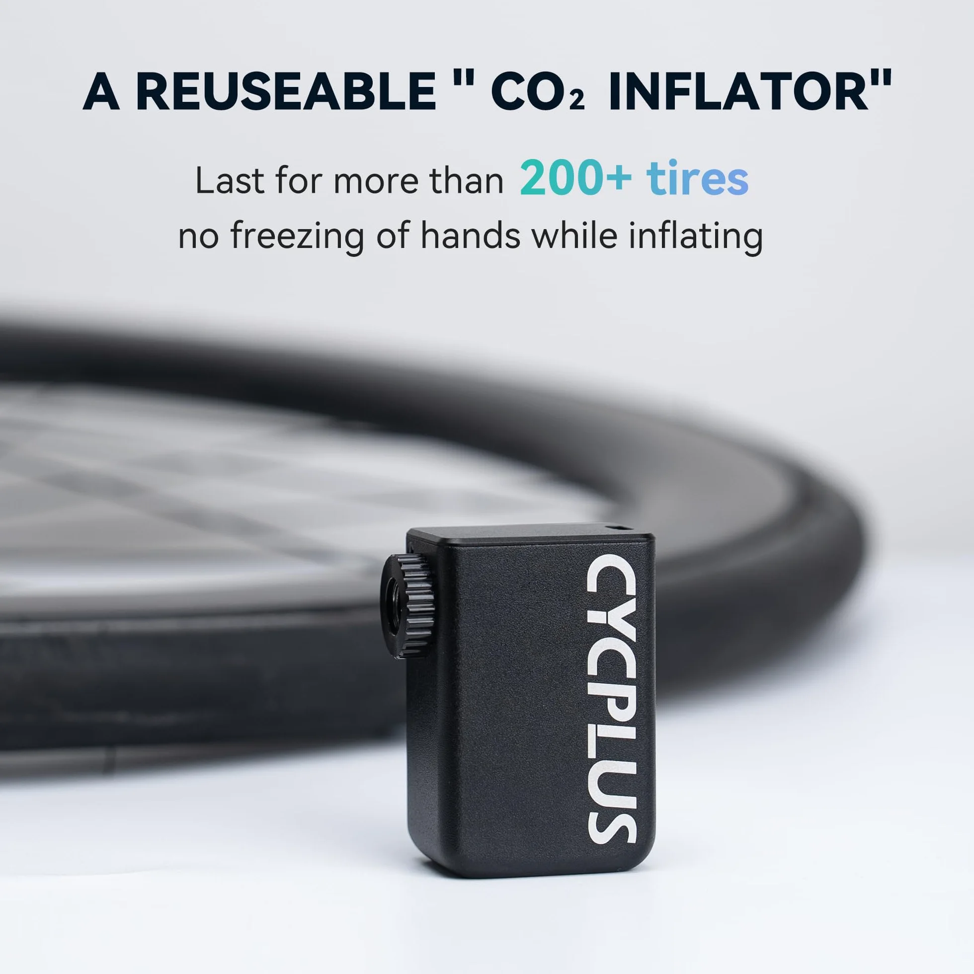 CYCPLUS Tiny Pump Pompe à vélo électrique 100PSI Rechargeable Type C Ultra-Mini Portable