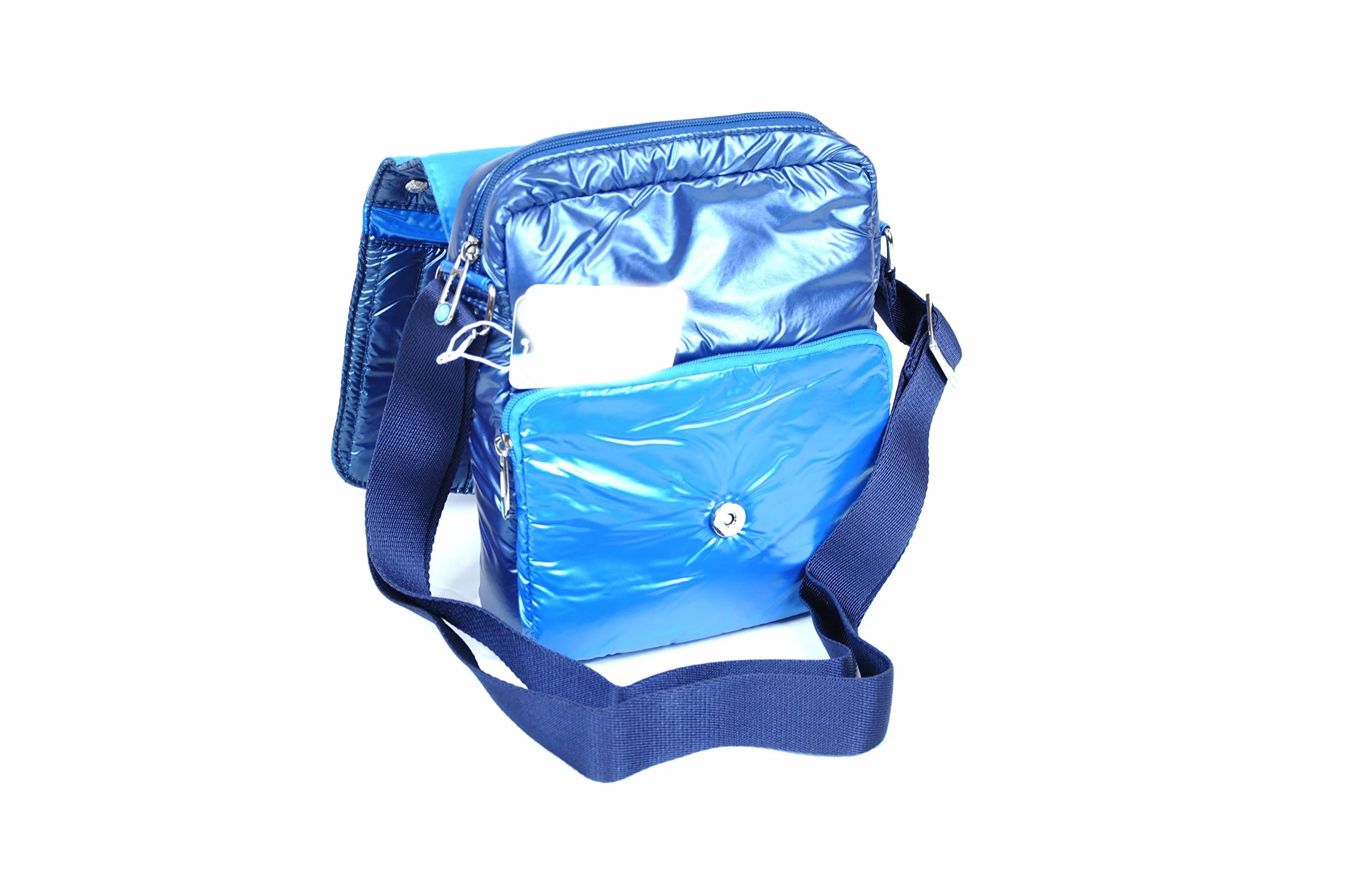Sac à bandoulière Napoli Troisième Scudetto Logo officiel Enzo Castellano, bleu, 22 x 19 x 4,5 cm