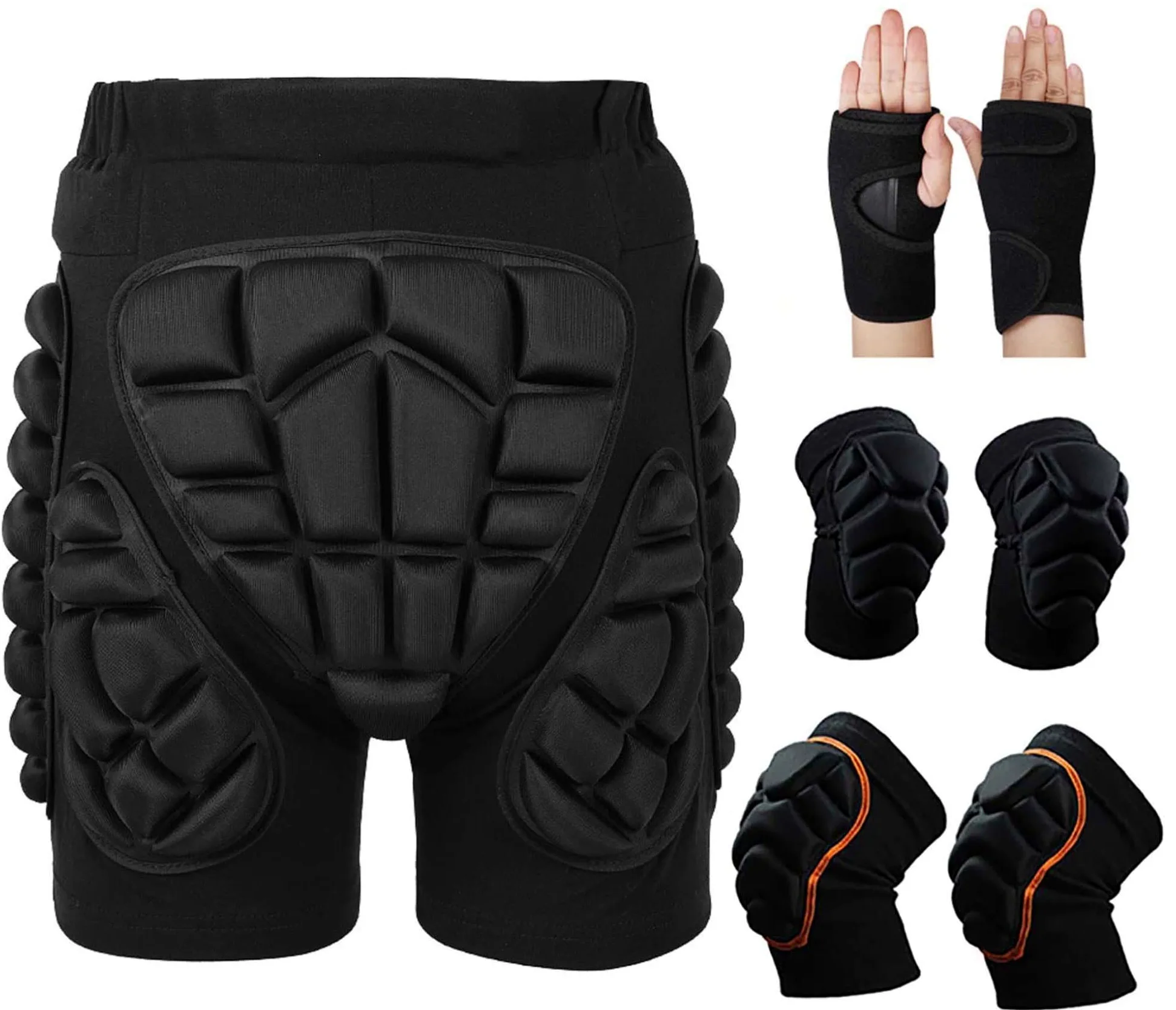 Short De Protection Rembourré Protège-Hanche Respirant Pour Patinage Snowboard Skating Ski Roller Équipement De Protection Des Fesses Pour Les Hanches (Color : D2, Size : 3XL)