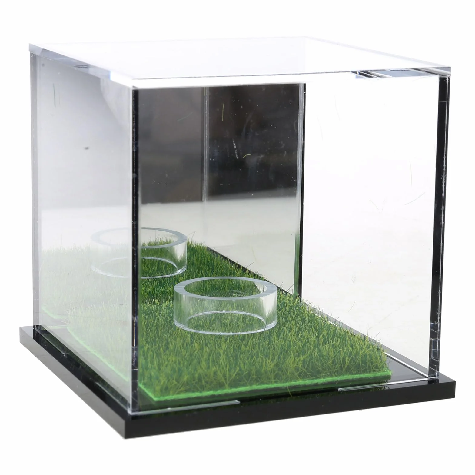 Présentoir carré en acrylique transparent pour balle de golf et baseball