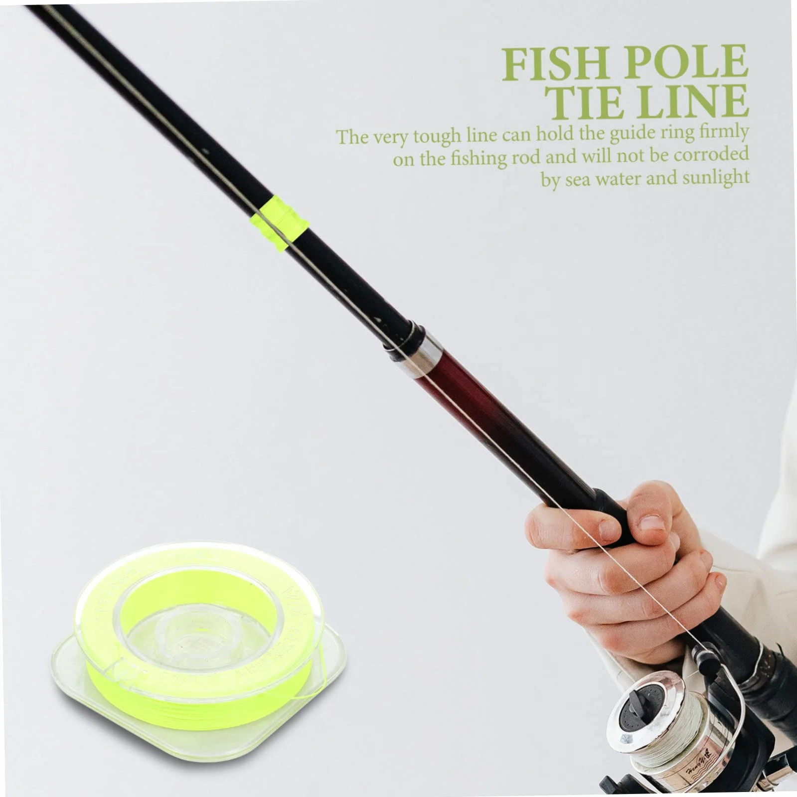 Anneau de Cravate de Canne à pêche Fil d'attache WOONEKY 1 Rouleau Fourniture de Canne à pêche