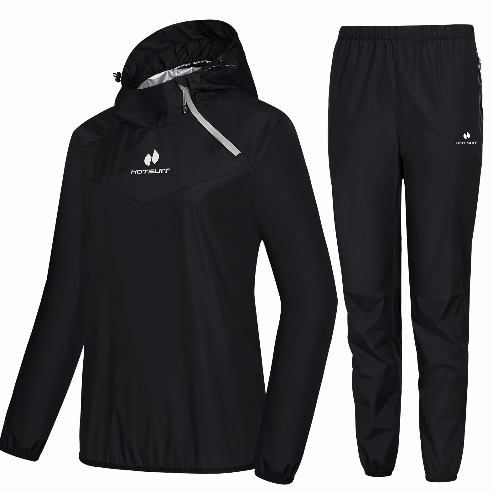 HOTSUIT Costume Sauna Femmes Pantalon Veste Amincissant Séance de Gym Sweat Suits Vêtements de Sudation Survêtement Sauna