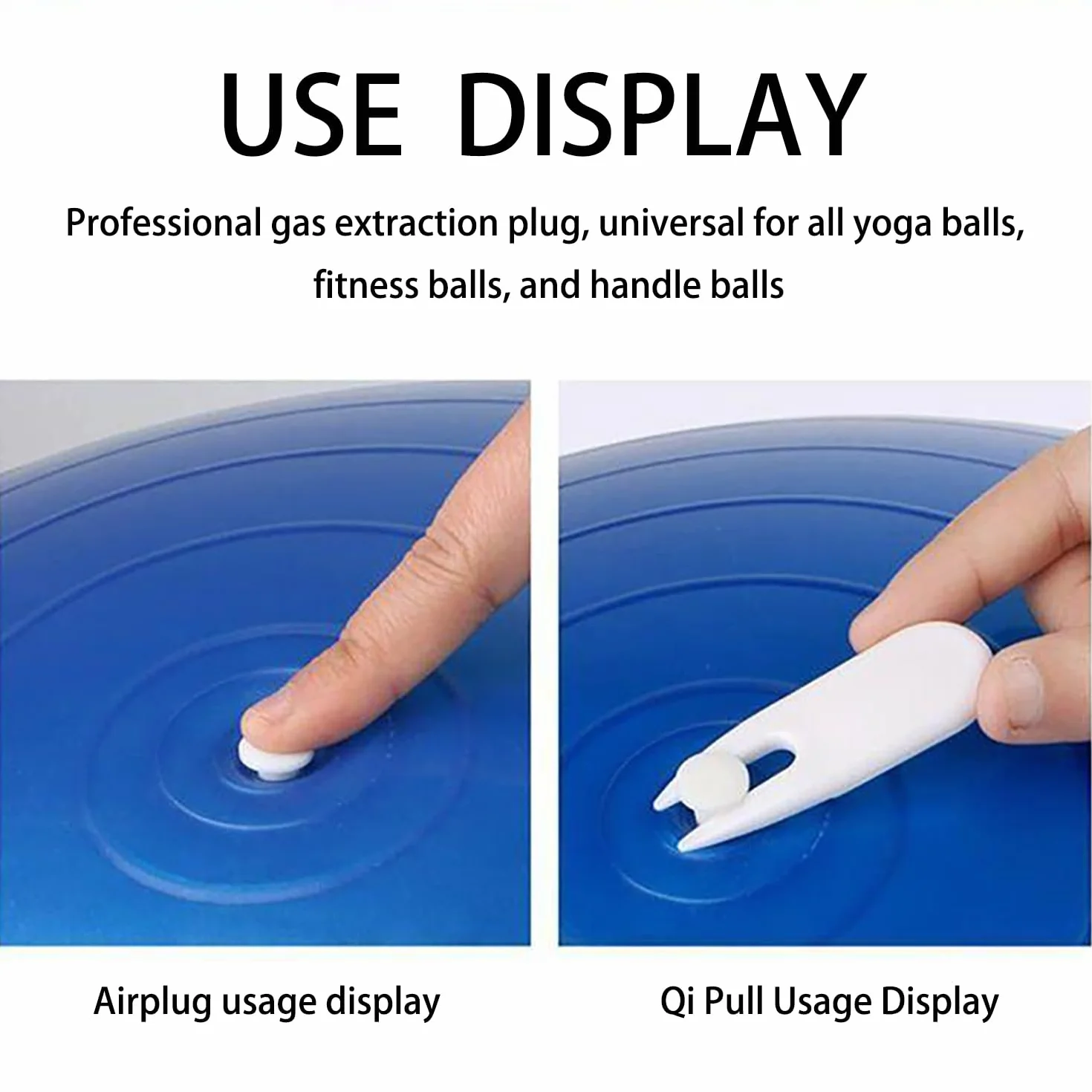 Kit de Remplacement de Bouchon pour Ballon de Yoga, 12 Pièces, avec Adaptateur de Prise d'Air et Outil de Retrait