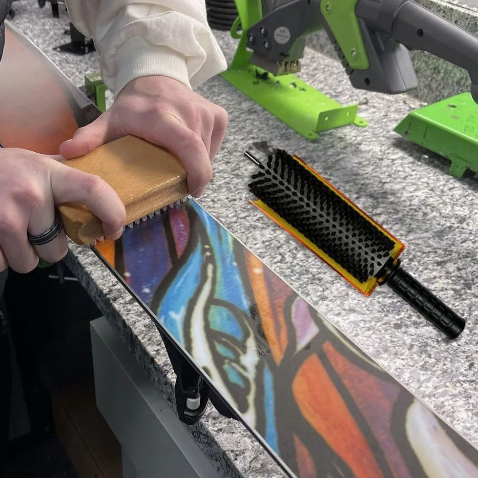 Kit De Brosses À Farter pour Skis Snowboards, avec Manche Capuchon, Facile À Utiliser Durable.