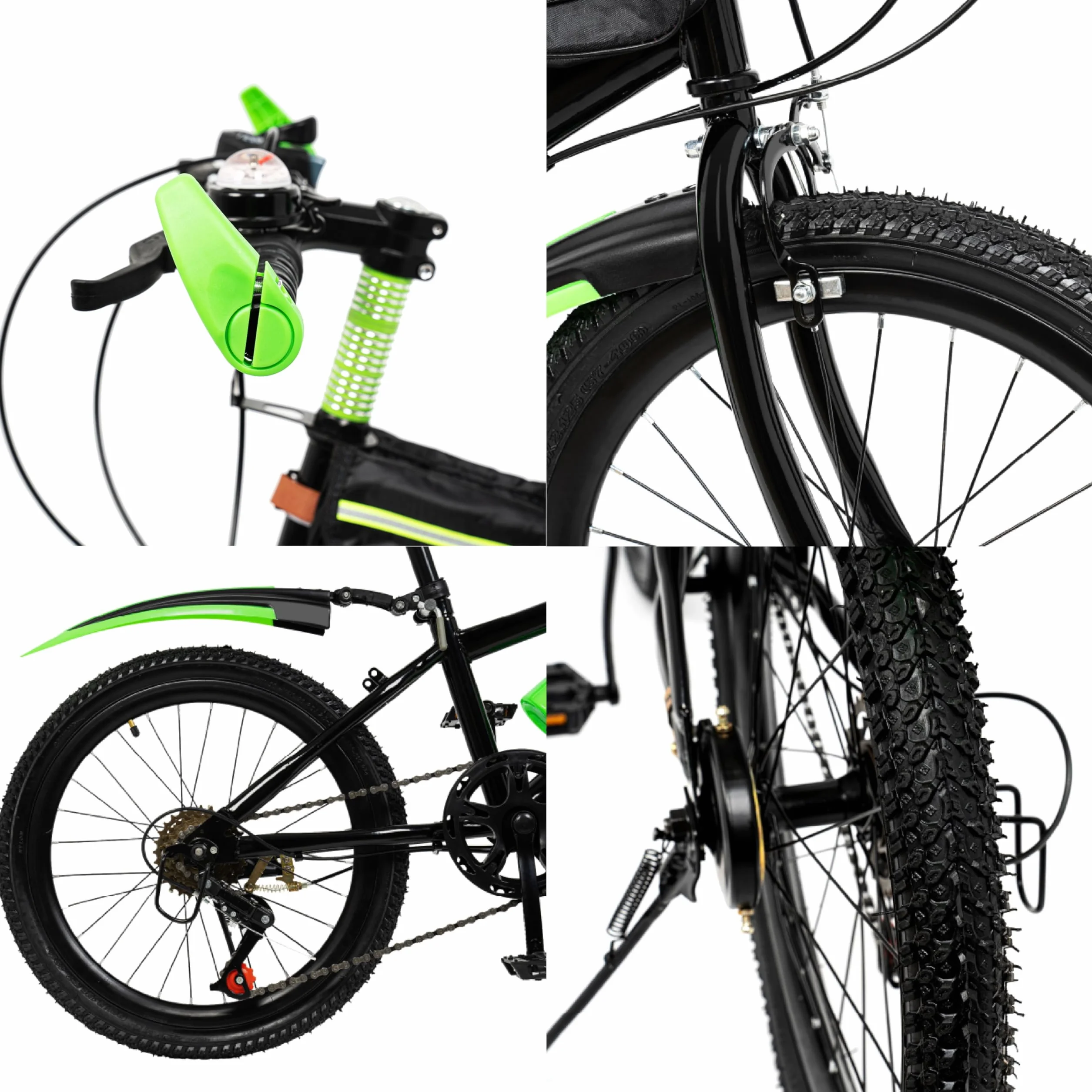 VTT 20 pouces acier carbone freinage vélo montagne support gobelet garde-boue homme femme 85 kg
