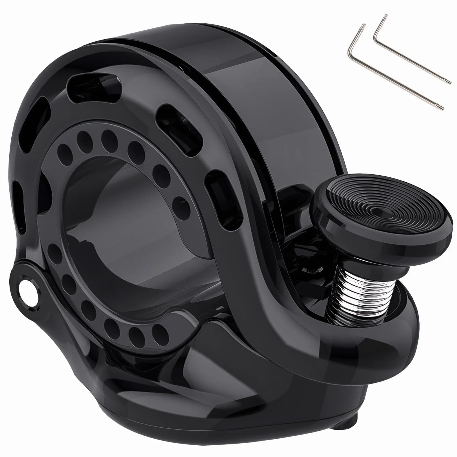 Sonnette vélo Adulte Mini 2026 Nouvelle Version 110 DB en Alliage d’Aluminium, Sonnette de vélo pour Guidon 22,2 à 31,8 mm, klaxon vélo Discret pour VTT, vélo de Route, vélo électrique