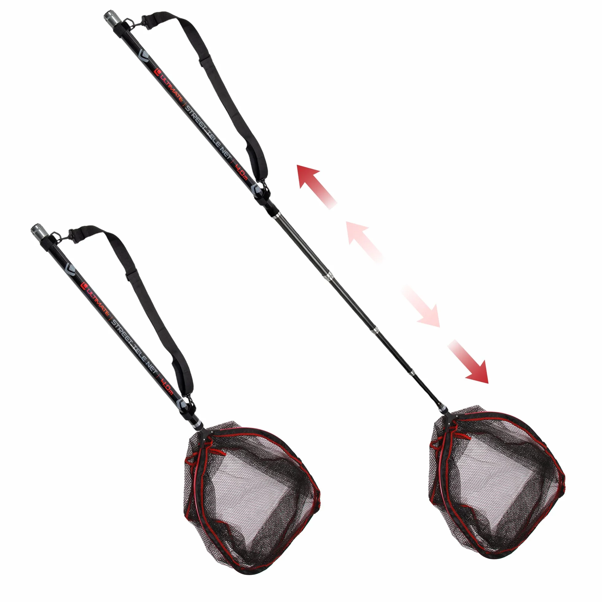 Ultimate Epuisette Streetfishing Landing Net + Manche Télescopique 4.00m - Epuisette
