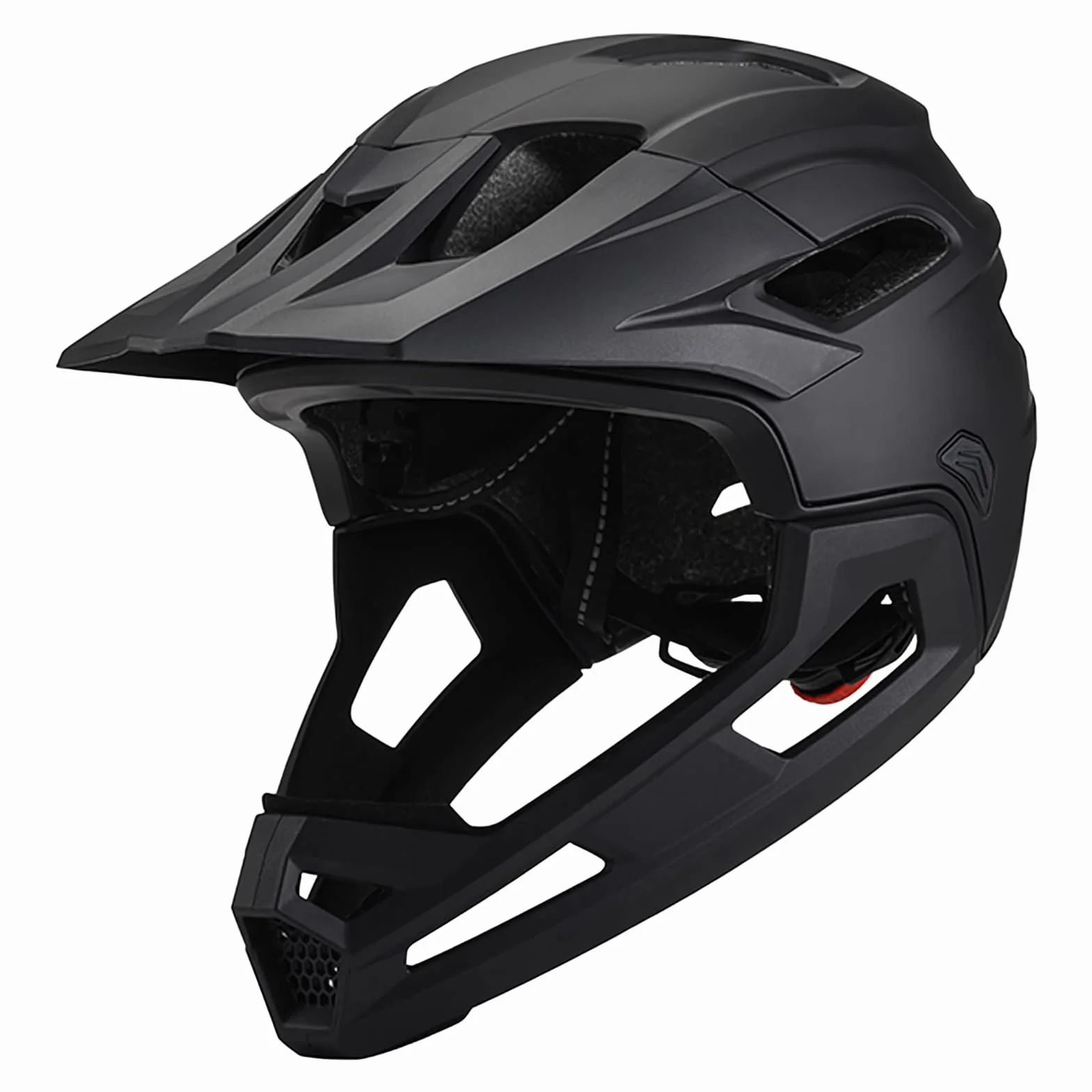 Casque Intégral VTT Adulte Avec Mentonnière Amovible et Visière Réglable Anti-Choc