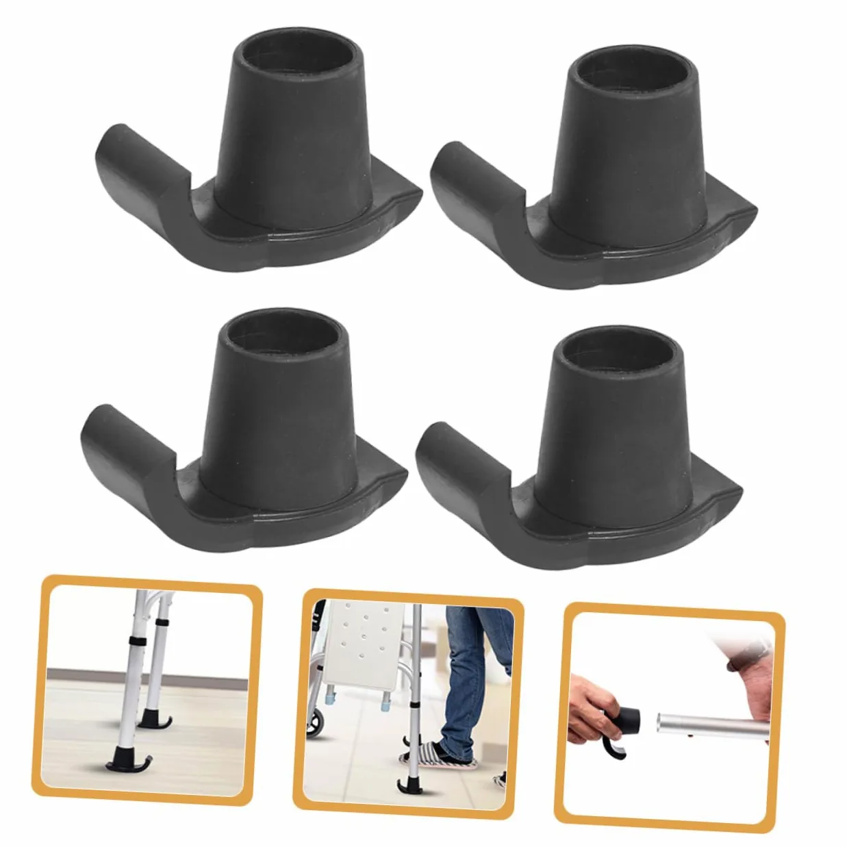 YARNOW 8 Pcs Tapis De Pied De Luge Antidérapant Pieds De Marcheur sous-Verres Curseurs Planeurs De Marcheur Petits Planeurs pour Marcheur Marcheur Pratique Skis De Marche