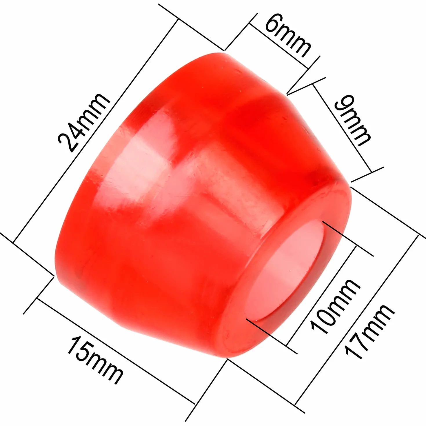 FunTomia Caoutchouc de direction pour longboard, skateboard, mini board Bushings deux axes
