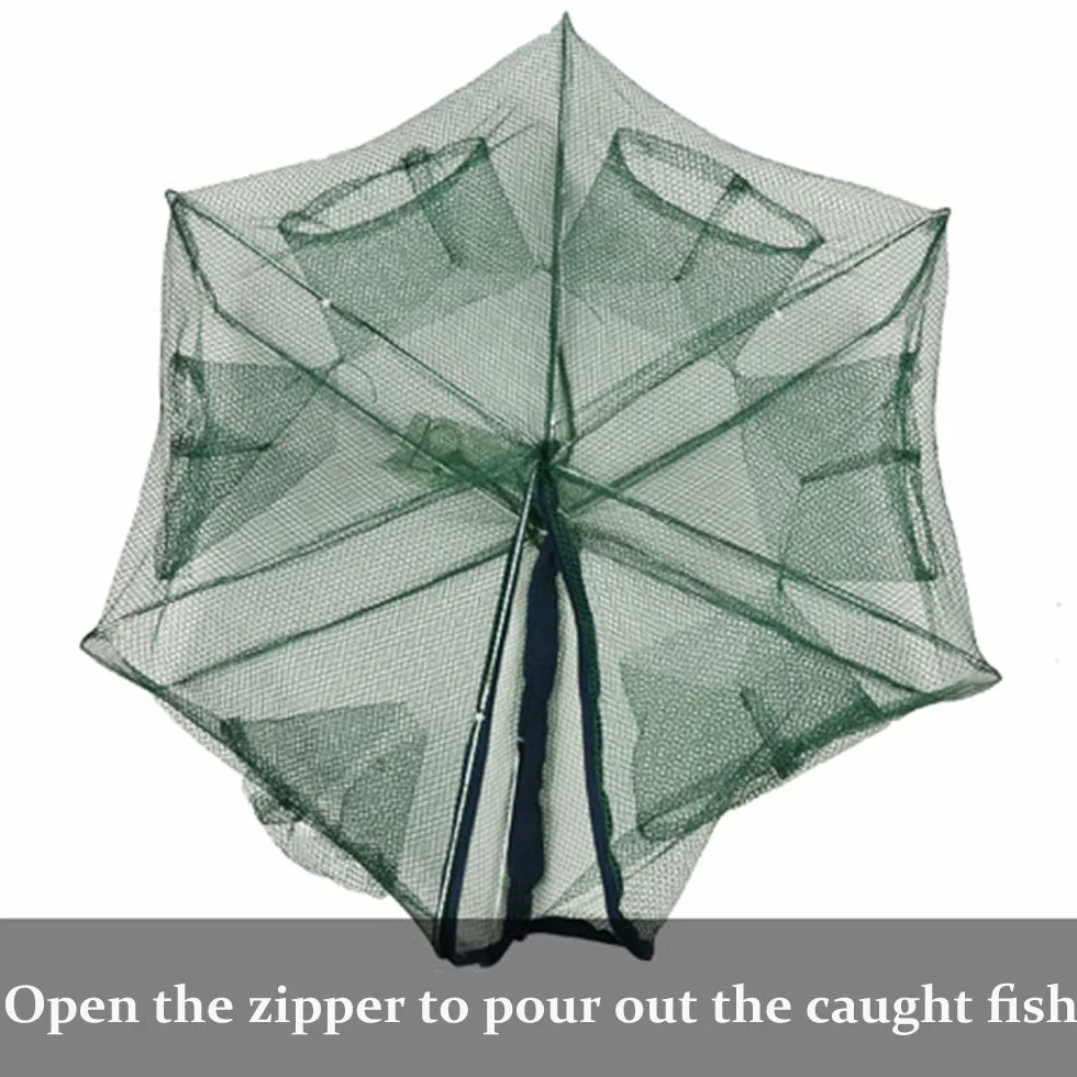 1/2pcs Pesca esca trappola pieghevole granchio gamberi di fiume Pesce Minnow crawdad gamberetti rete Cast portatile