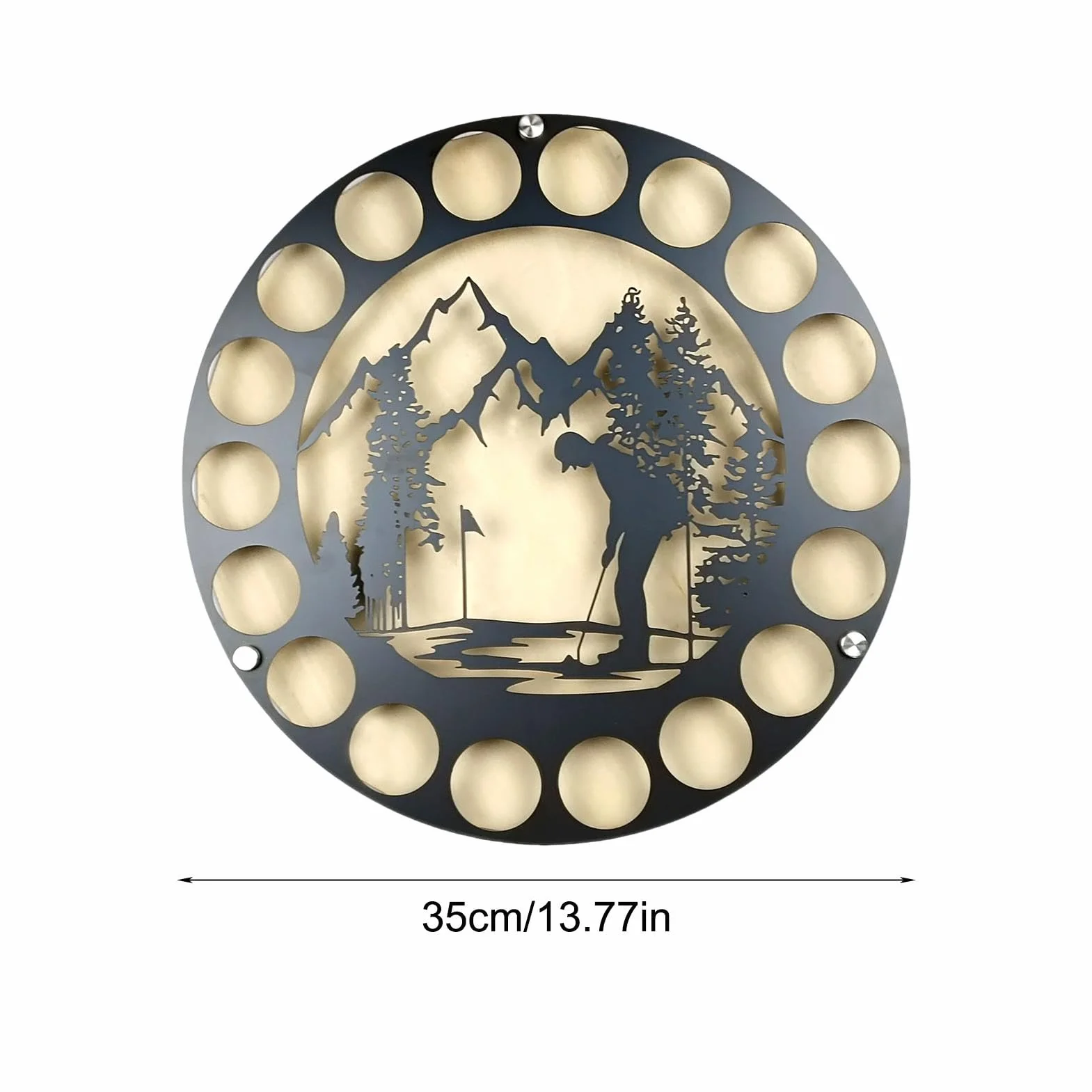 Vitrine Présentoir Murale Bois Balles de Golf Collection Design Élégant