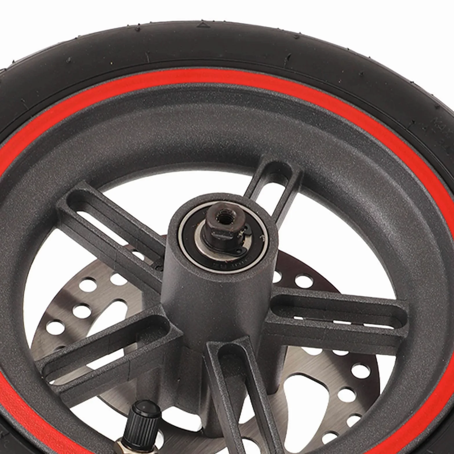 RiToEasysports Roue Arrière de Scooter électrique, Roue Arrière de Scooter électrique avec Pneu Pneumatique Rouge de Disque de Frein de 120 Mm pour Pro PRO2 M3