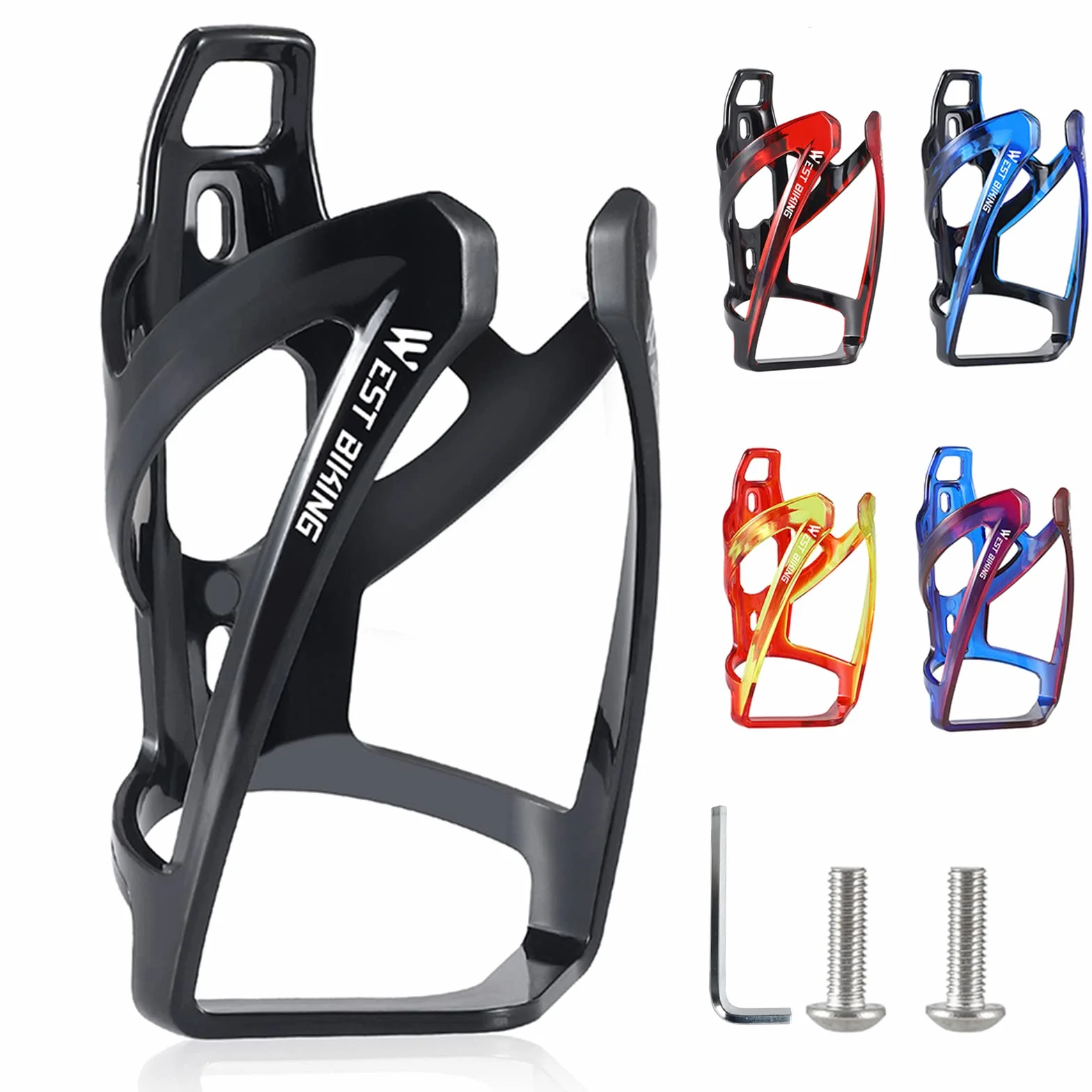 Porte-Bouteille de vélo amélioré incassable léger pour VTT vélo de Course vélo de Montagne Noir