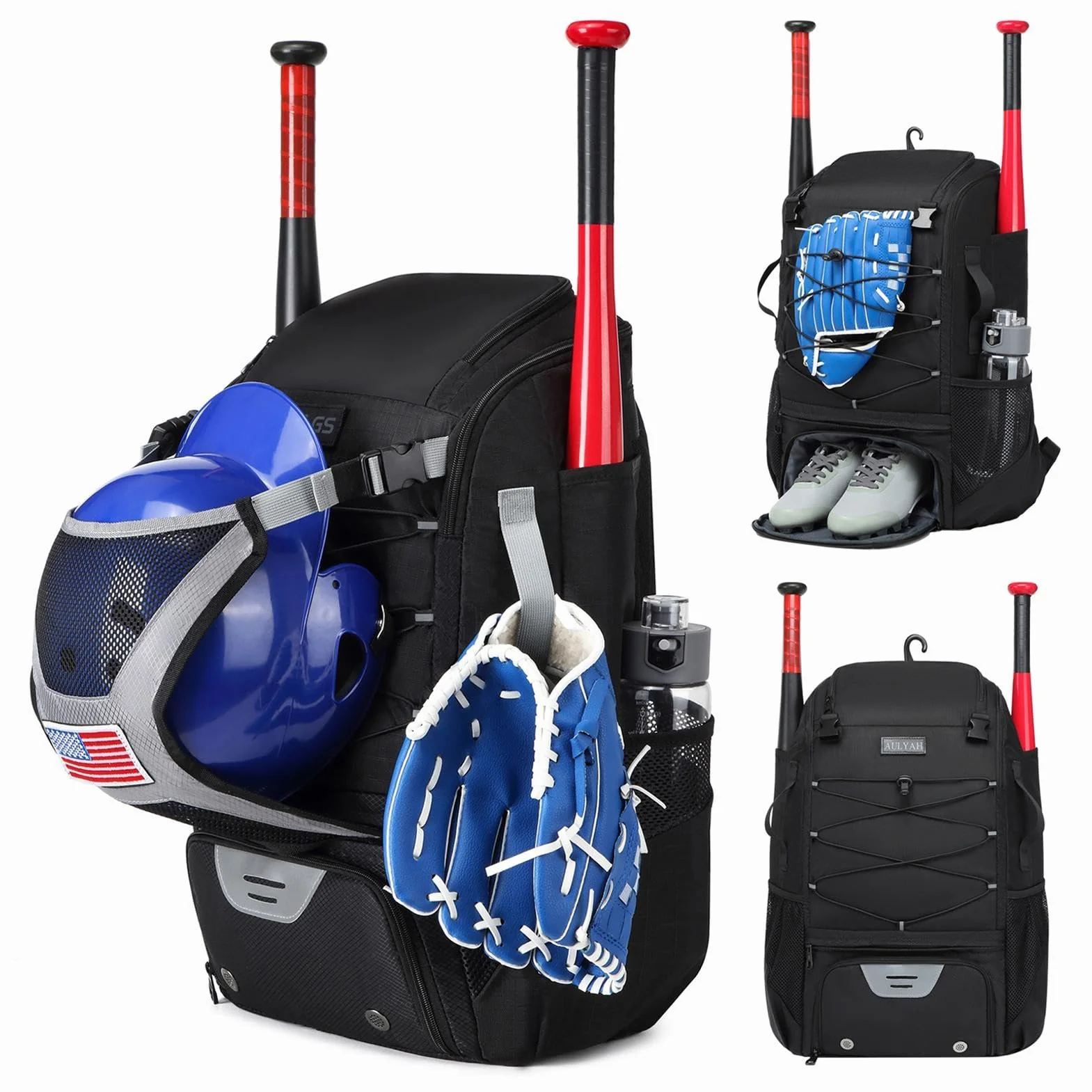 Sac à Dos de Baseball Imperméable avec Compartiment à Chaussures pour Jeunes et Garçons