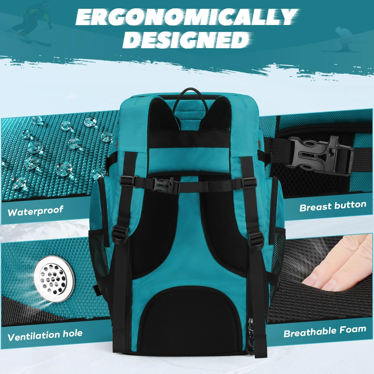 Maelstrom Large Ski Boot Travel Bag for Men Women