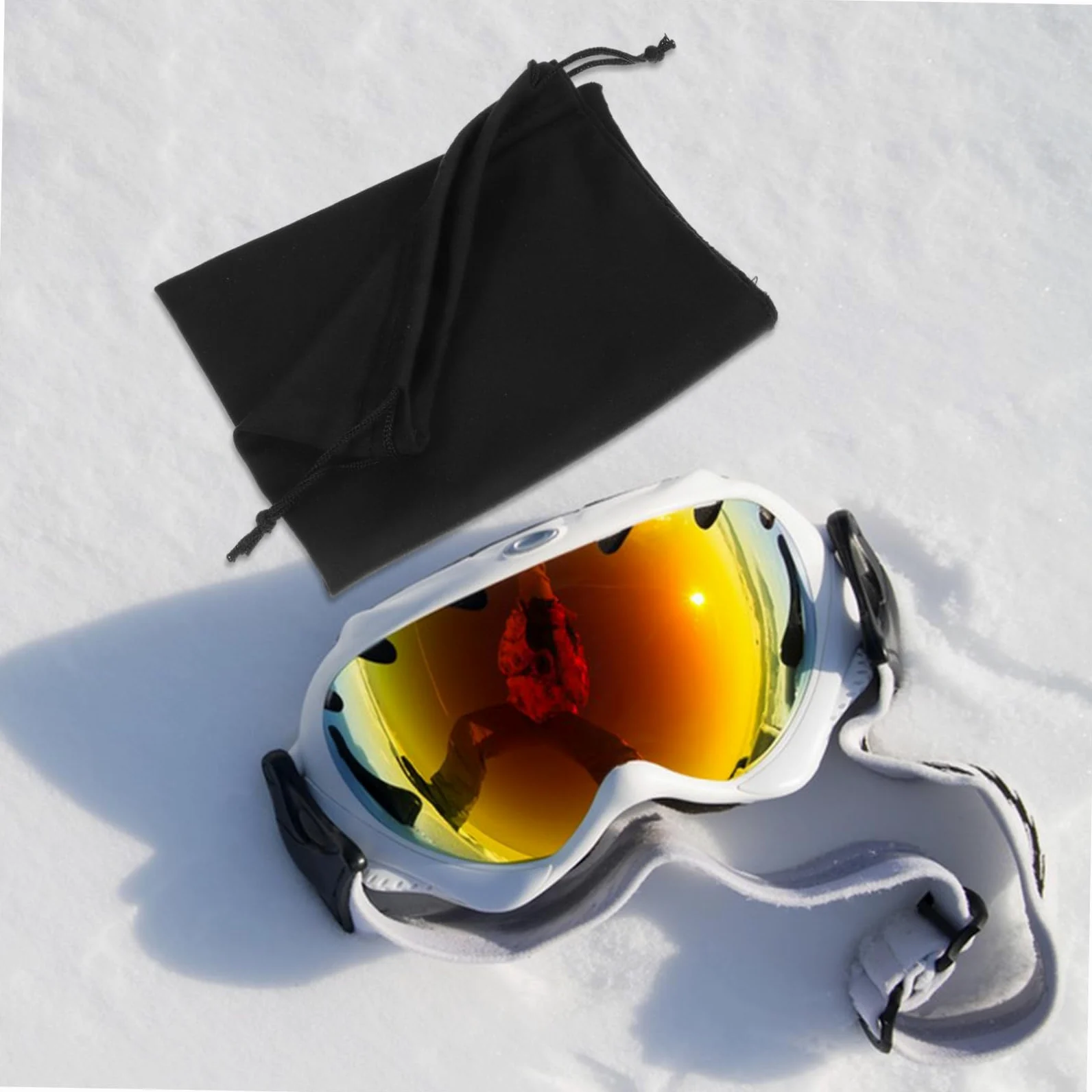 Mipcase 100pièces Pochette De Pour De Ski Microfibre Étui De Rangement Pratique Pour Masques De Neige Accessoire Et