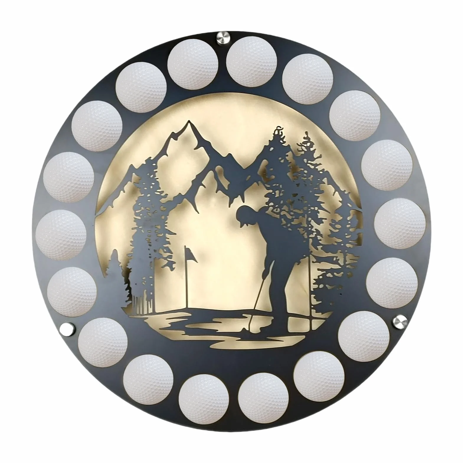 Vitrine Présentoir Murale Bois Balles de Golf Collection Design Élégant