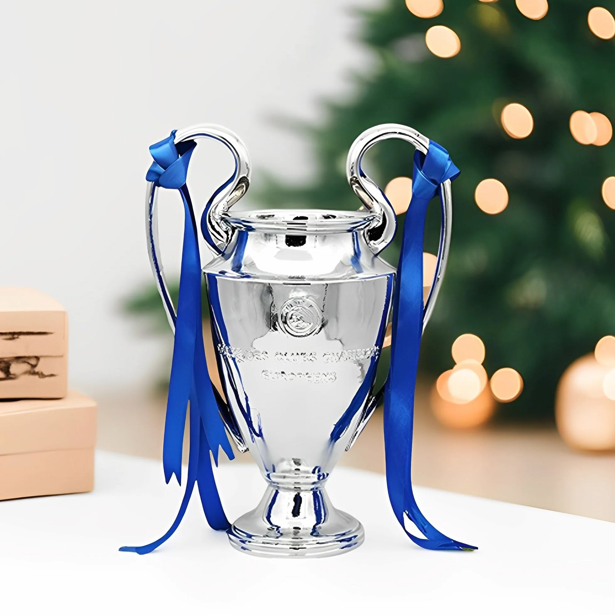 Trophée des Champions d'europe De Football Trophées De Football Objets De Collection De Fans Décorations De Bureau À Domicile De Bar,16cm/6.3in