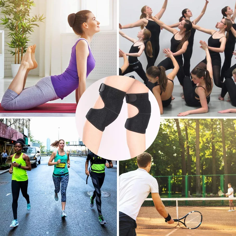 Protège-Genoux Antidérapants pour Yoga Adultes Ajustables 1 Paire