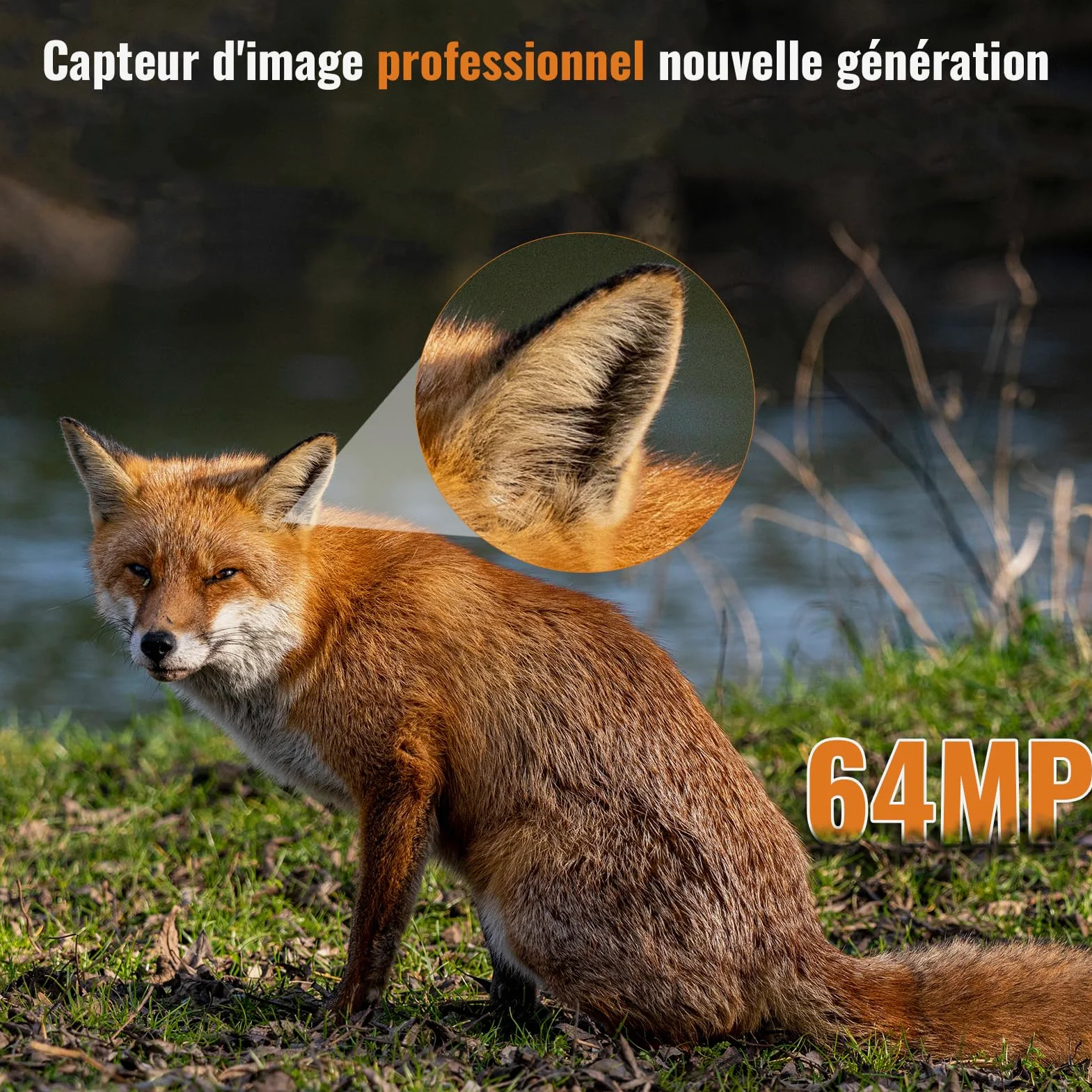 GardePro 4K Camera de Chasse avec Carte SD 32 Go, 64MP 4K Infrarouge Vision Nocturne Animaux Piege Photographique, No Glow 940nm IR LEDs Caméra de Chasse Suiveuse Exterieur Étanche, IP66