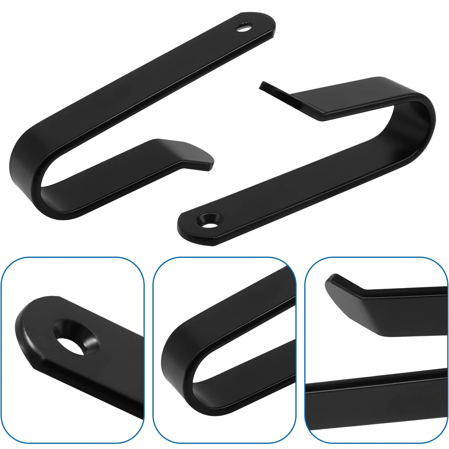 Clips de fixation murale pour snowboard – Clips de fixation murale en métal robuste pour un affichage horizontal sécurisé, support de rangement intérieur/extérieur pour planche à neige pour