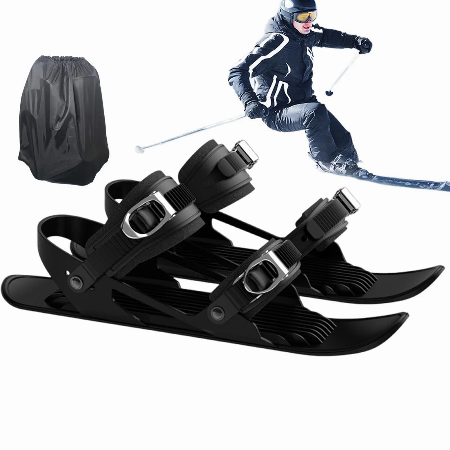 Raquettes à Neige pour Hommes, Patins à Neige | Planches à Skis Snowblades,Outils de Ski légers, Accessoire de Ski réglable, Patins à Neige antidérapants multifonctionnels pour Adultes et, Courses de