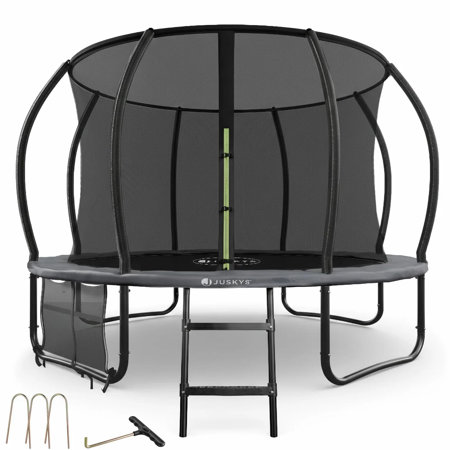 Trampoline SkyBounce Juskys avec Filet de sécurité extérieur Jardin