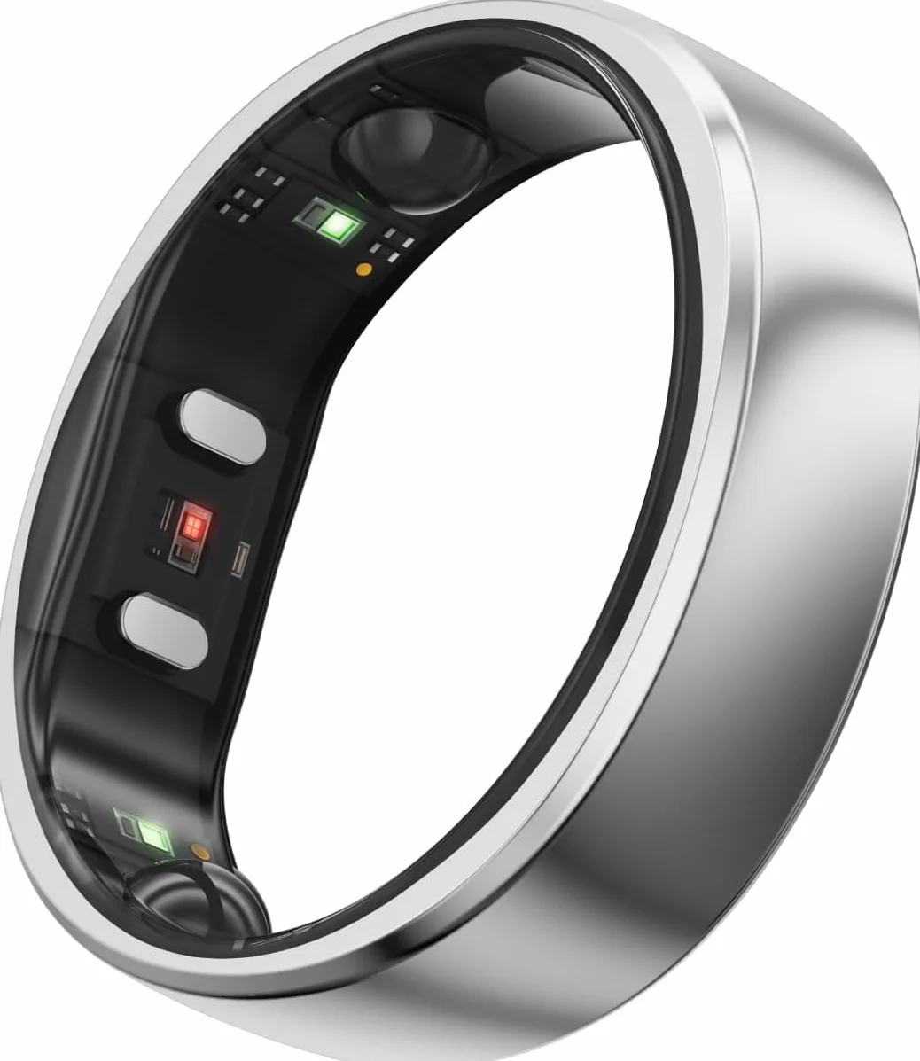 RingConn Gen 2 Smart Ring Suivi Apnée Sommeil 12 Jours Autonomie Argent Taille 8