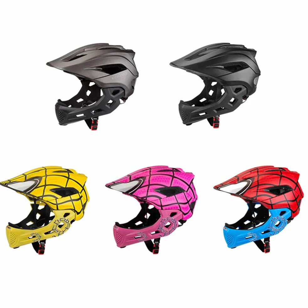 Casque de vélo pour Enfants, Casque de sécurité réglable, équipement de Protection avec mentonnière Amovible pour vélo, Skateboard, Scooter
