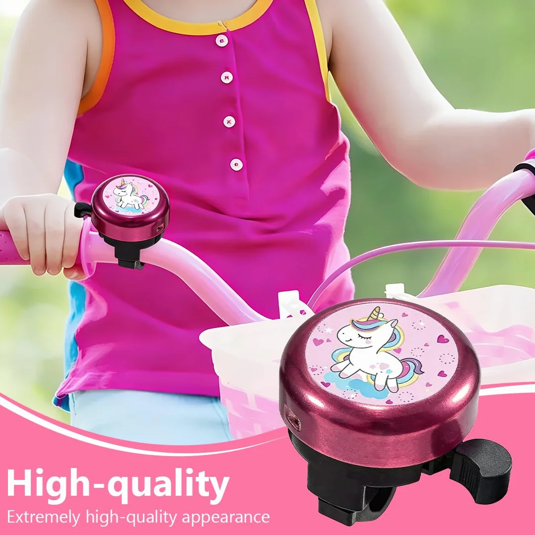 Sonnette Velo Enfant Fille Licorne pour Vélo Scooter Tricycle - Cadeau d'anniversaire