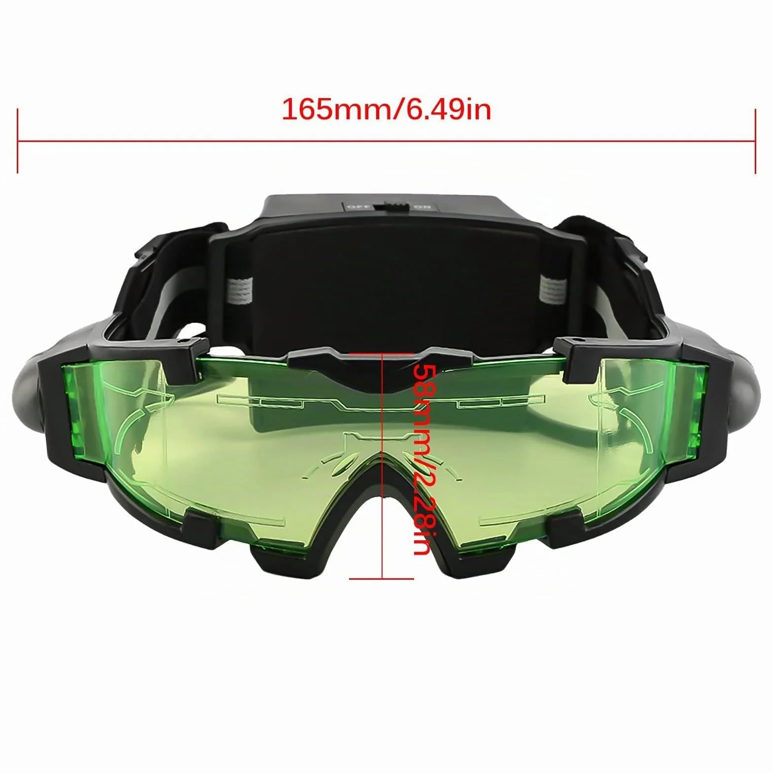 Lunettes de Vision Nocturne Wovatech pour Enfants avec Lentille Verte et Lumières Rabattables