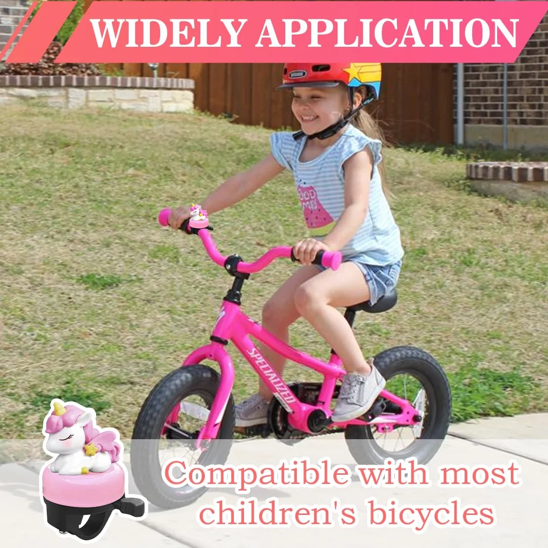 GXGM sonnette de vélo poney rose son fort clair enfants filles garçons