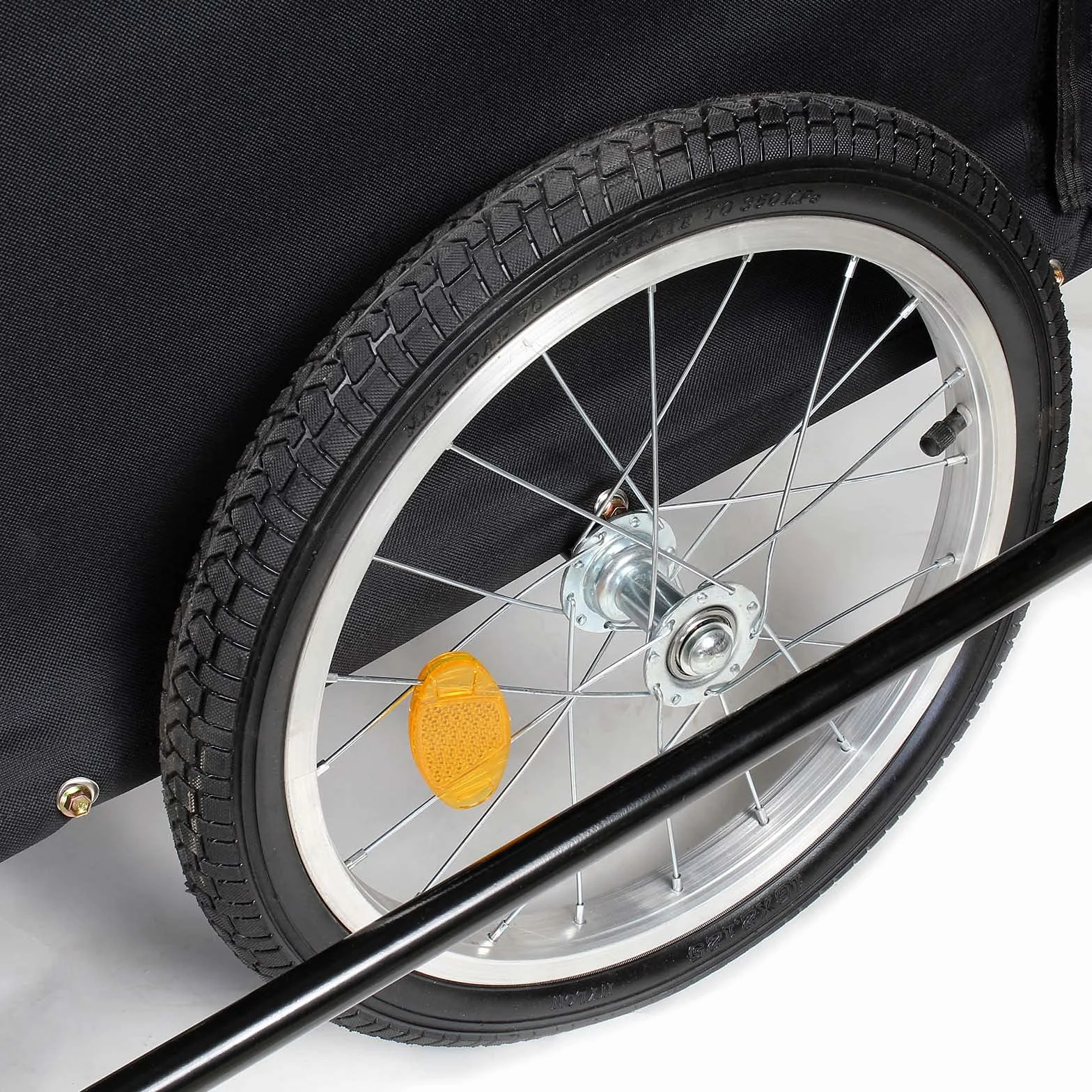 Wiltec Remorque pour Vélo, Timon Rabattable, Attelage Rapide, Chariot pour Bicyclette