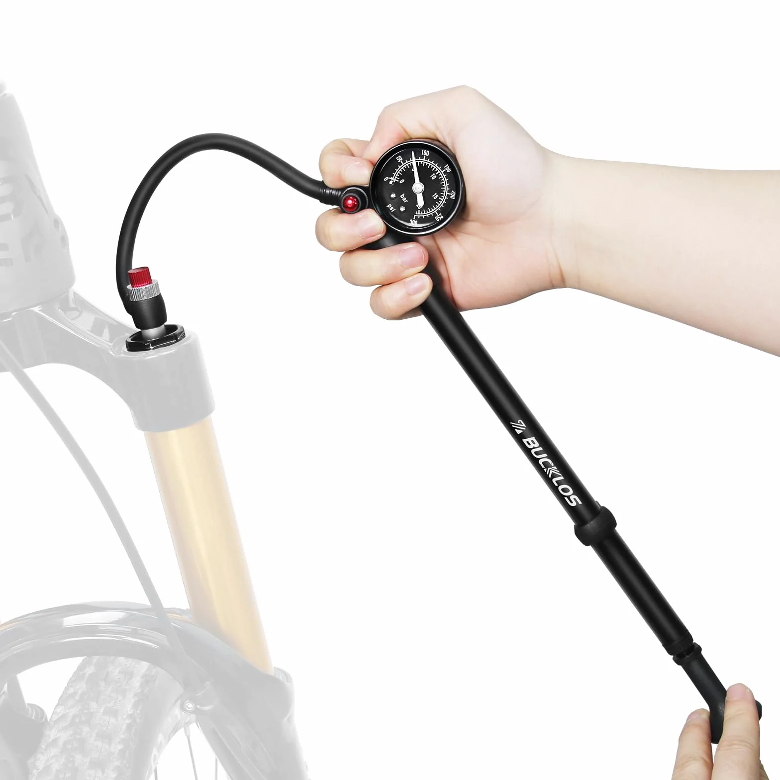 Pompe à choc haute pression 300/400 psi pour VTT et vélos de route avec manomètre