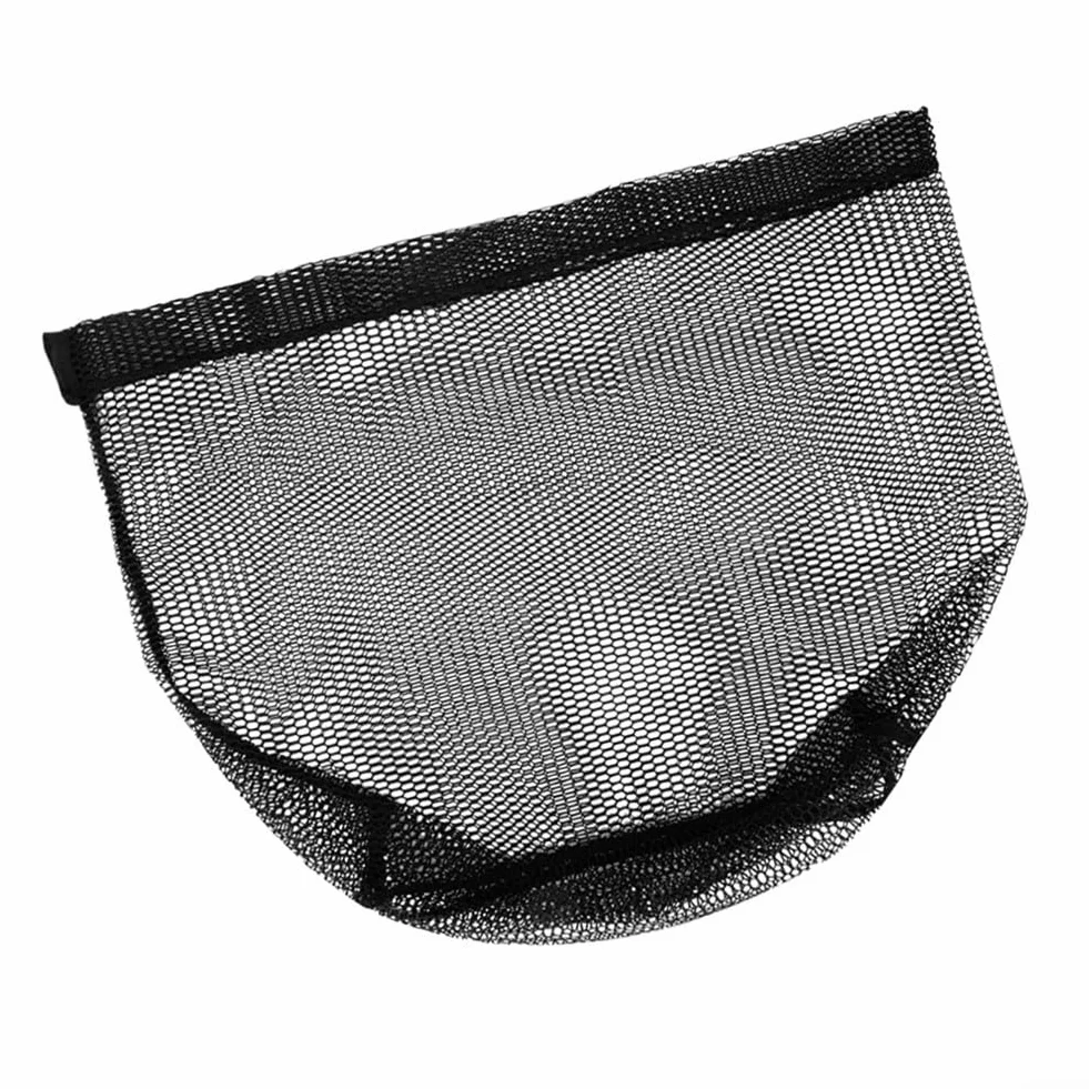 Filet de pêche de rechange pour épuisettes, tissage en nylon à dix fils, capacité de charge de 30 kg, utilisation en eau douce salée, noir, 40 à 50 cm de diamètre