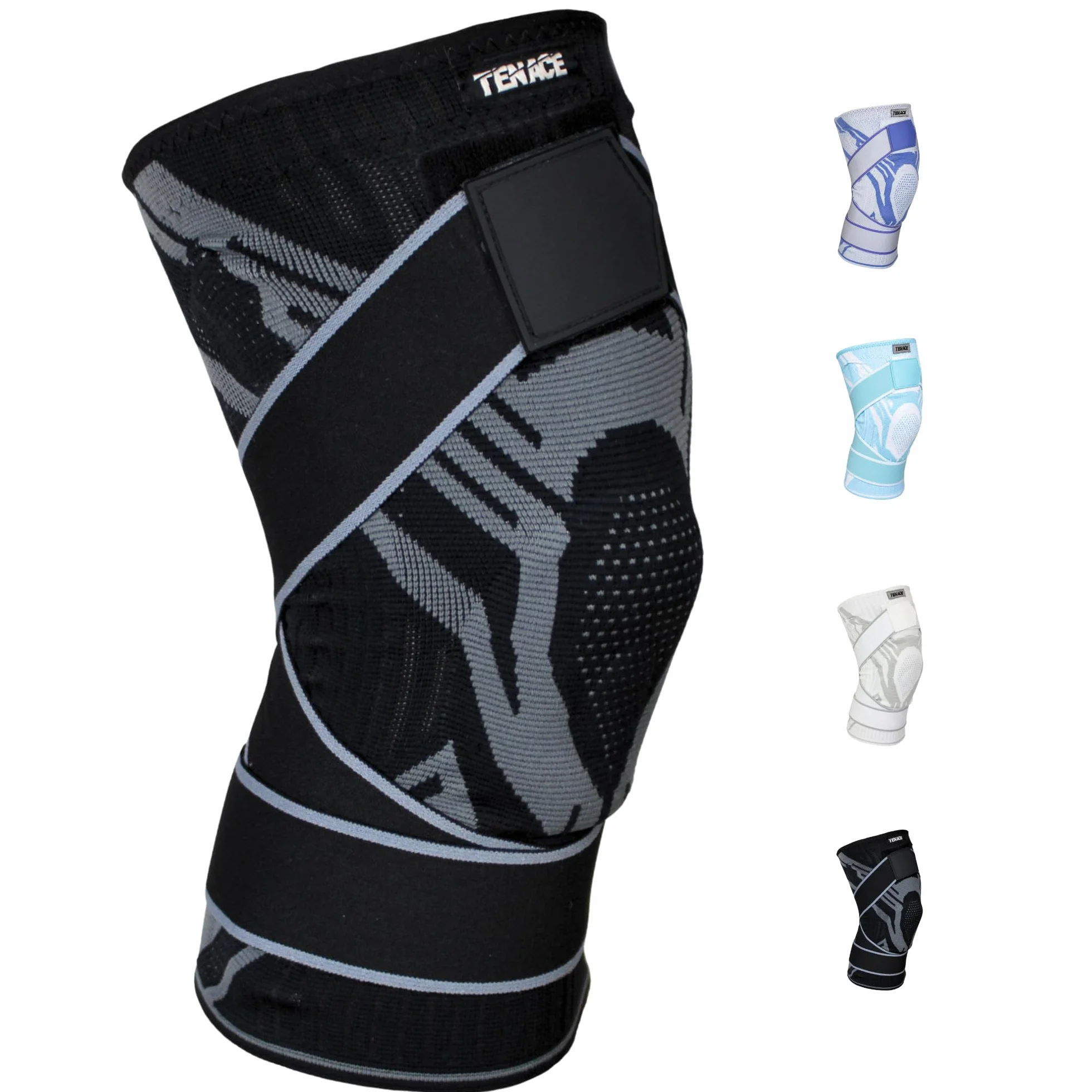 Tenace Genouillère Jiu Jitsu Grappling Protection Compression Rembourrage MMA JJB Muay Thai Judo Noir XL