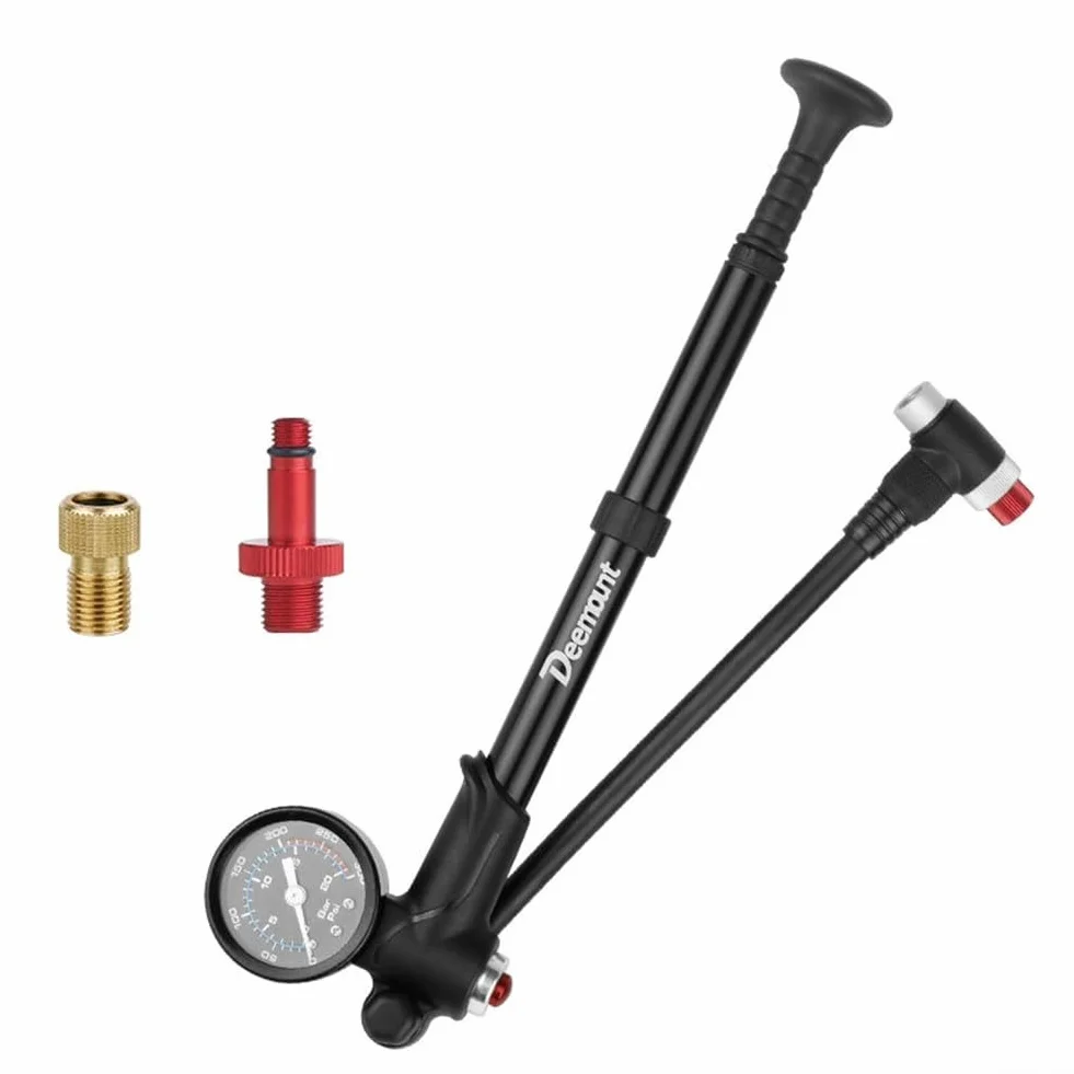 Pompe à air de vélo 300 psi avec manomètre intégré pour fourche avant et amortisseur arrière