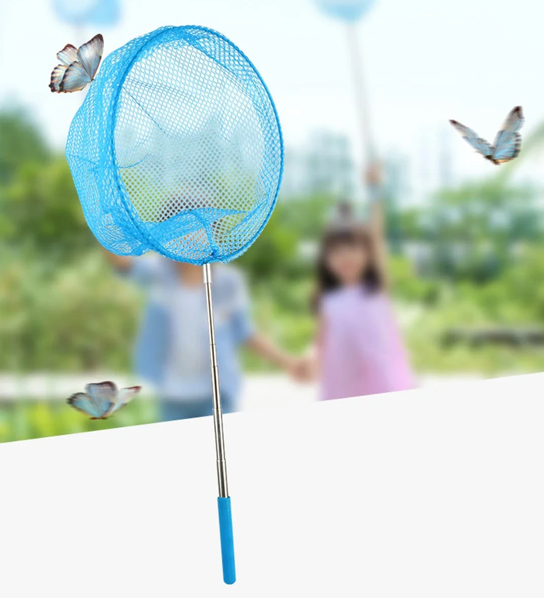Filet à Papillon Enfant 2 Pièces, Epuisette Pêche pour Enfants, Capture Poissons et Papillon