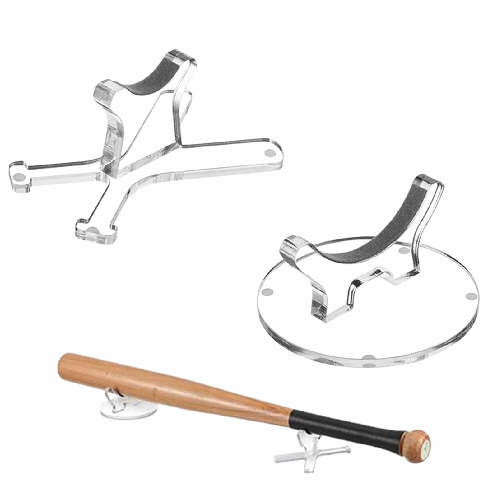 Présentoir De Batte De Baseball Acrylique Double Étagère Organisateur 20 cm