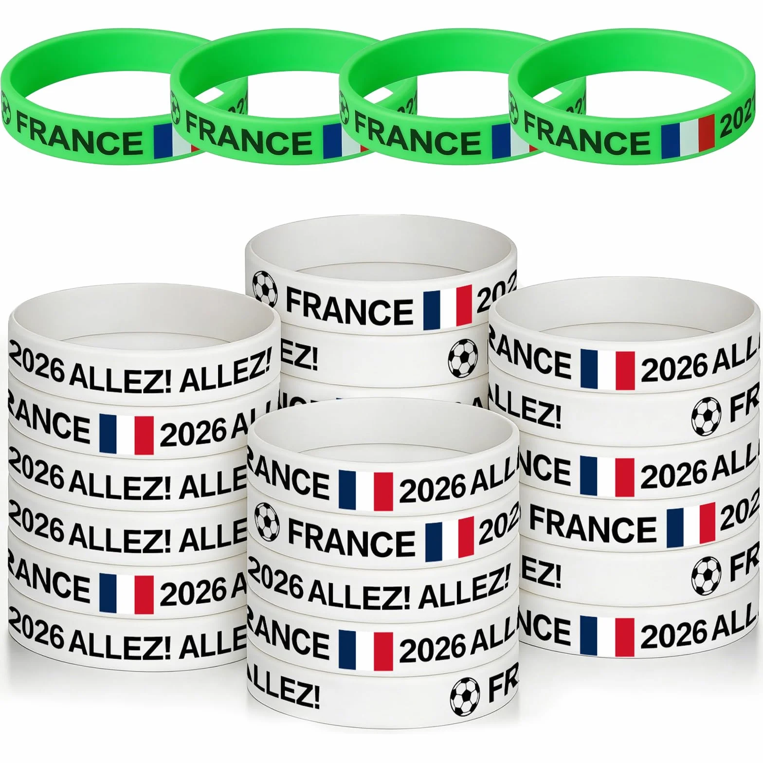 Bracelet en Silicone YESAH 20P avec Motif Drapeau, Brille la Nuit