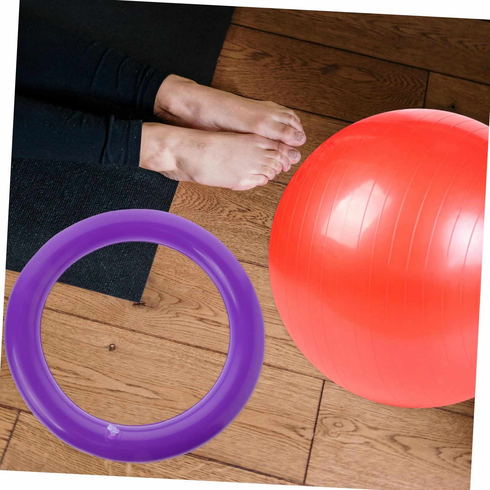 UPKOCH Base de Balle de Yoga Stable avec Anneau Fixe Antidérapant pour Ballon Gym Support Portable