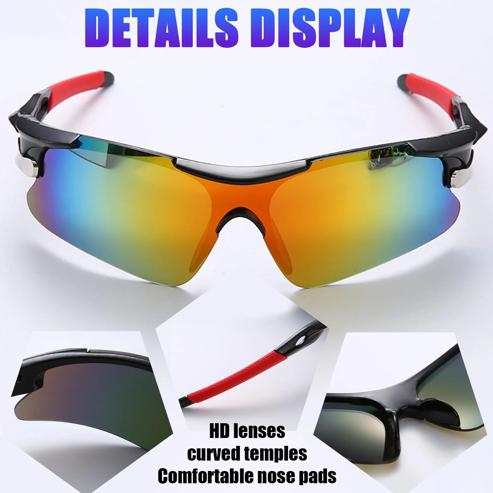 Lunettes de Vélo Solaire Sport UV400 pour Hommes Femmes Cyclisme