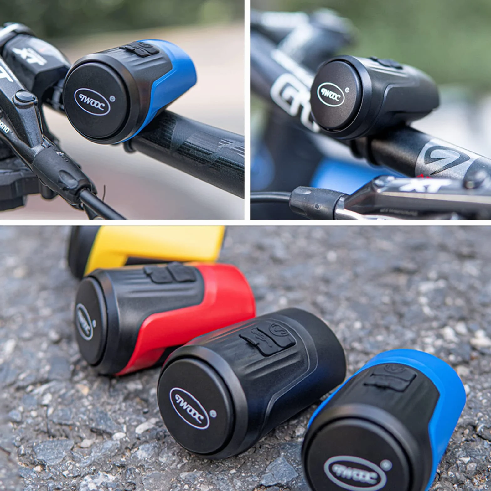 Sonnette vélo électrique 125dB Antivol Alarme Klaxon USB Rechargeable