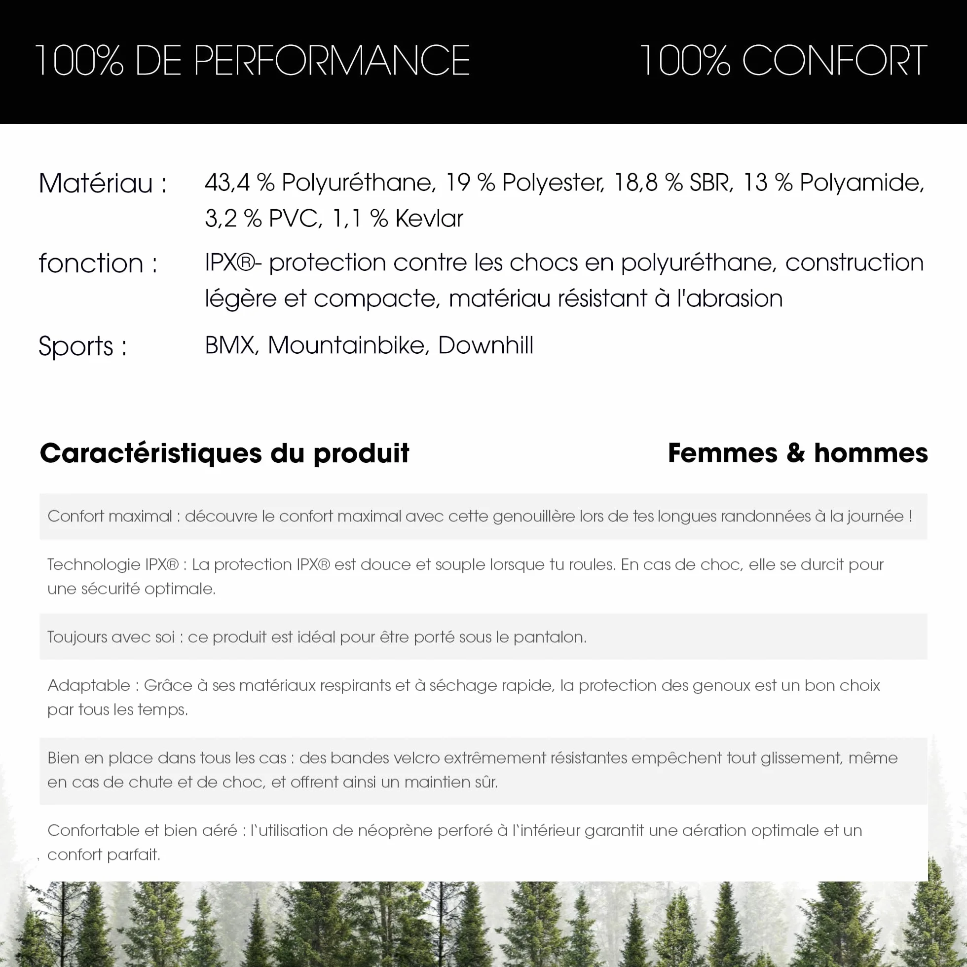 O'NEAL Protège-genoux DROP MTB BMX EN 1621-1 Adulte Gris Blanc