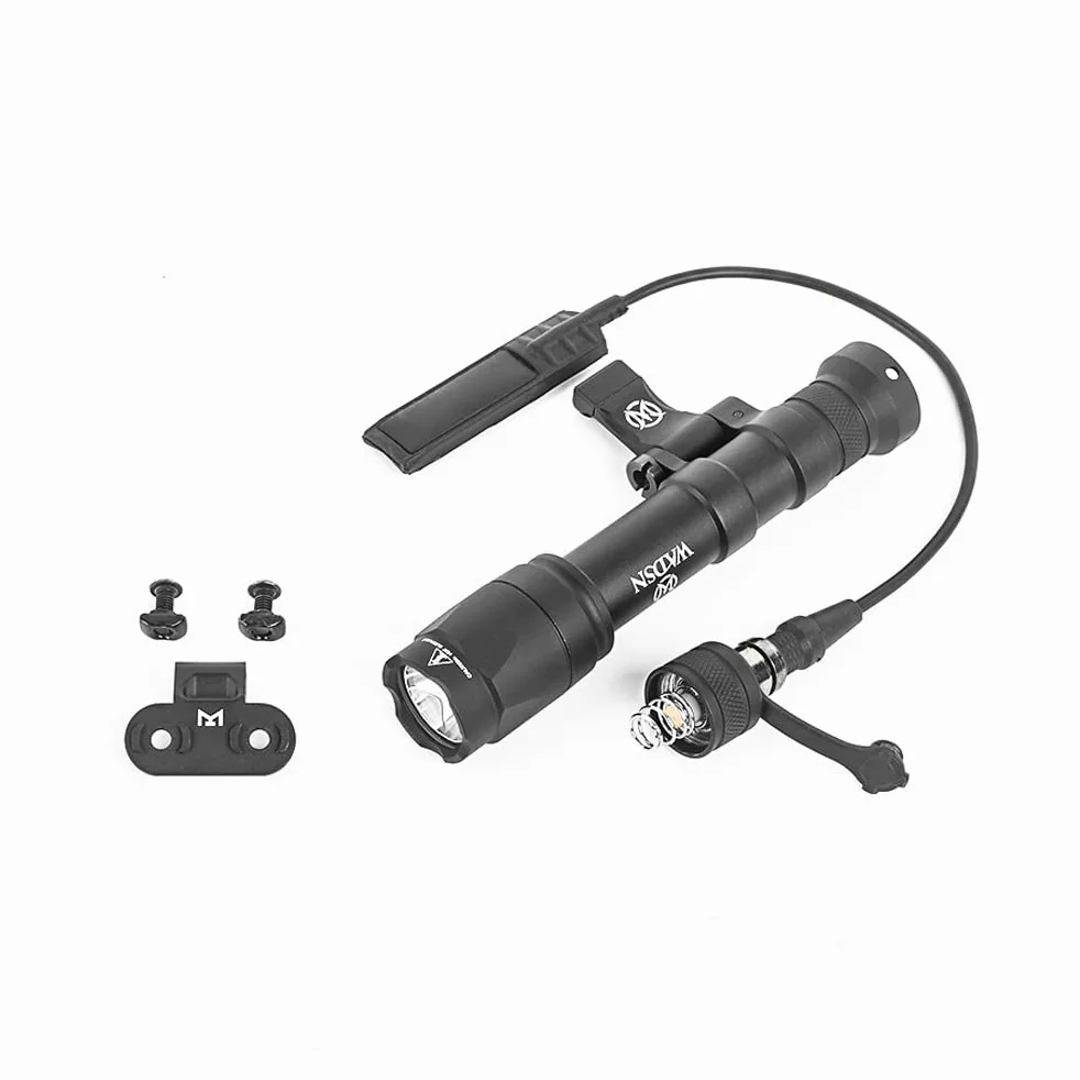 M640A Lampe de poche tactique Torche,800 lumens avec interrupteur de coussin de pression, torche de à montage rotatif pour M lok Keymod et système de rail Picatinny de 20 mm